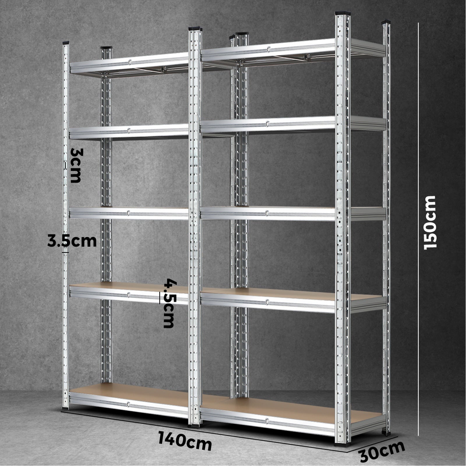 Sharptoo Warehouse Shelving Garage Shelves Storage Rack Steel Pallet Shelf1.5mx2 - Sunyee