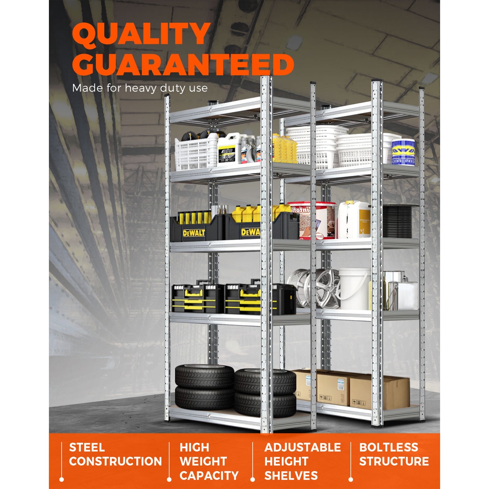 Sharptoo Warehouse Shelving Garage Shelves Storage Rack Steel Pallet Racking1.5m - Sunyee