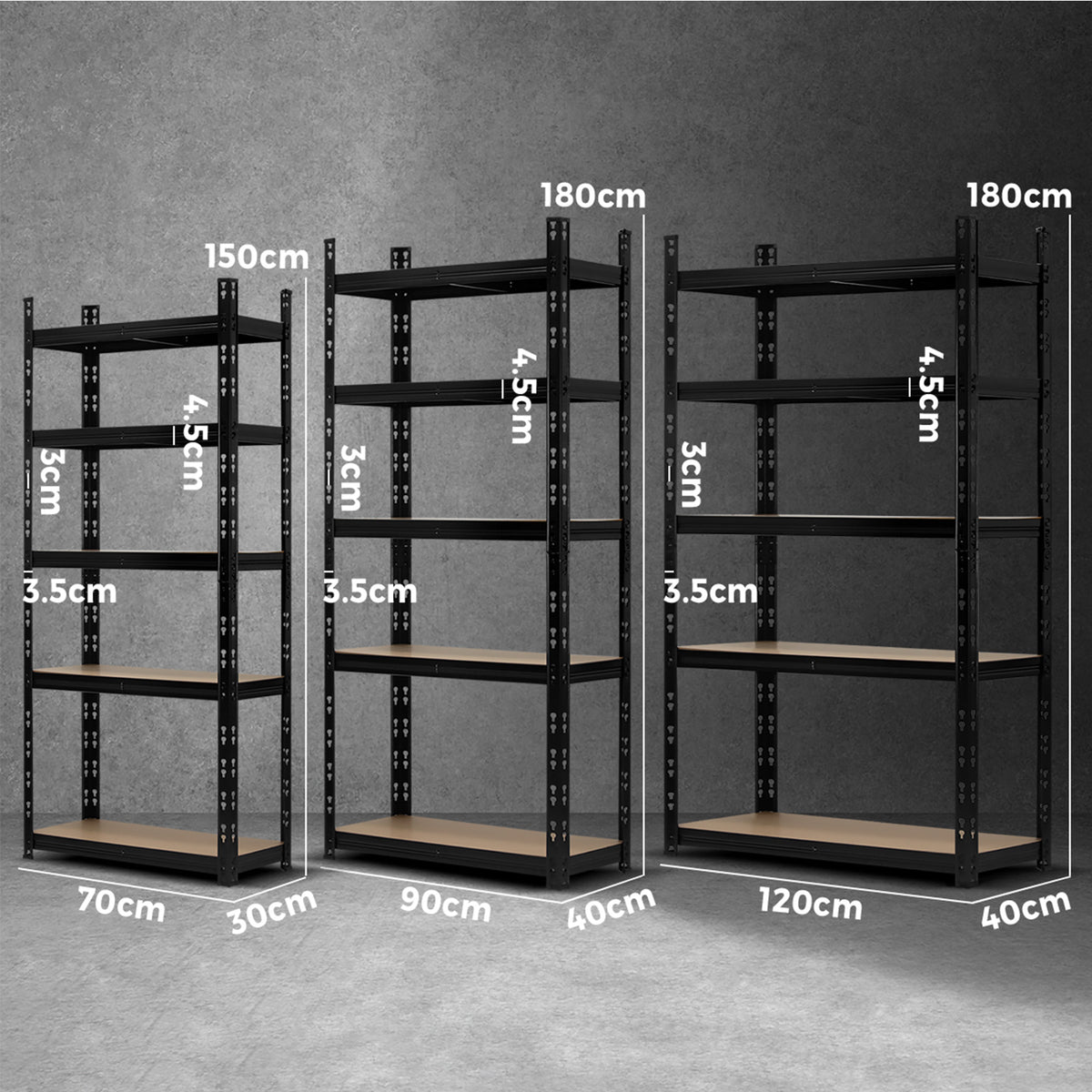 Sharptoo Shelving Garage Warehouse Storage Racking Industrial Shed Shelves Rack