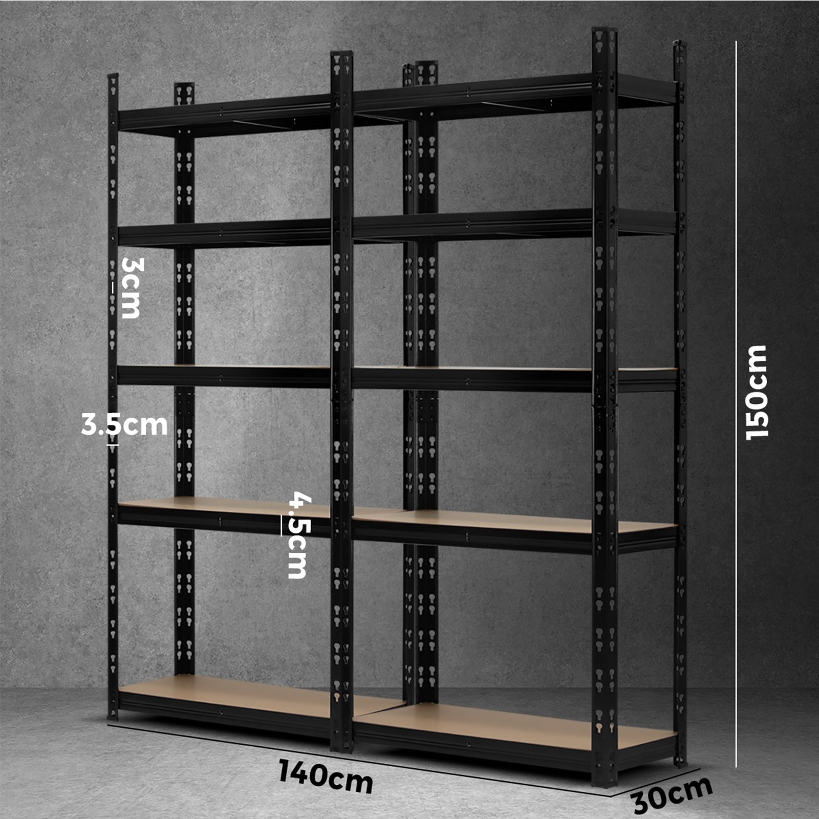 Sharptoo Warehouse Shelving Garage Shelves Storage Steel Rack Pallet Shelf1.5mx2 - Sunyee