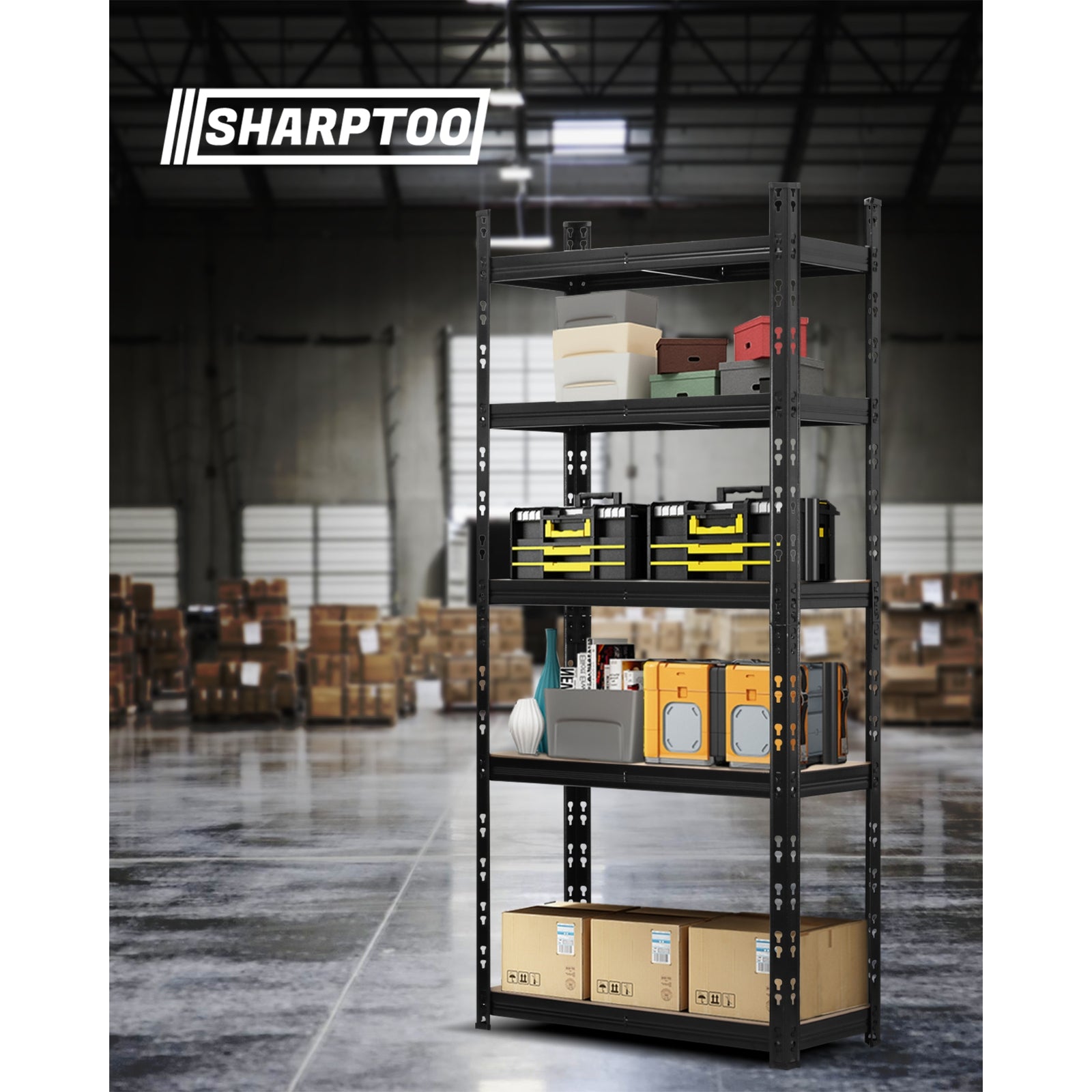 Sharptoo 4x1.5m Garage Shelving Shelves Warehouse Storage Rack Racking Pallet - Sunyee