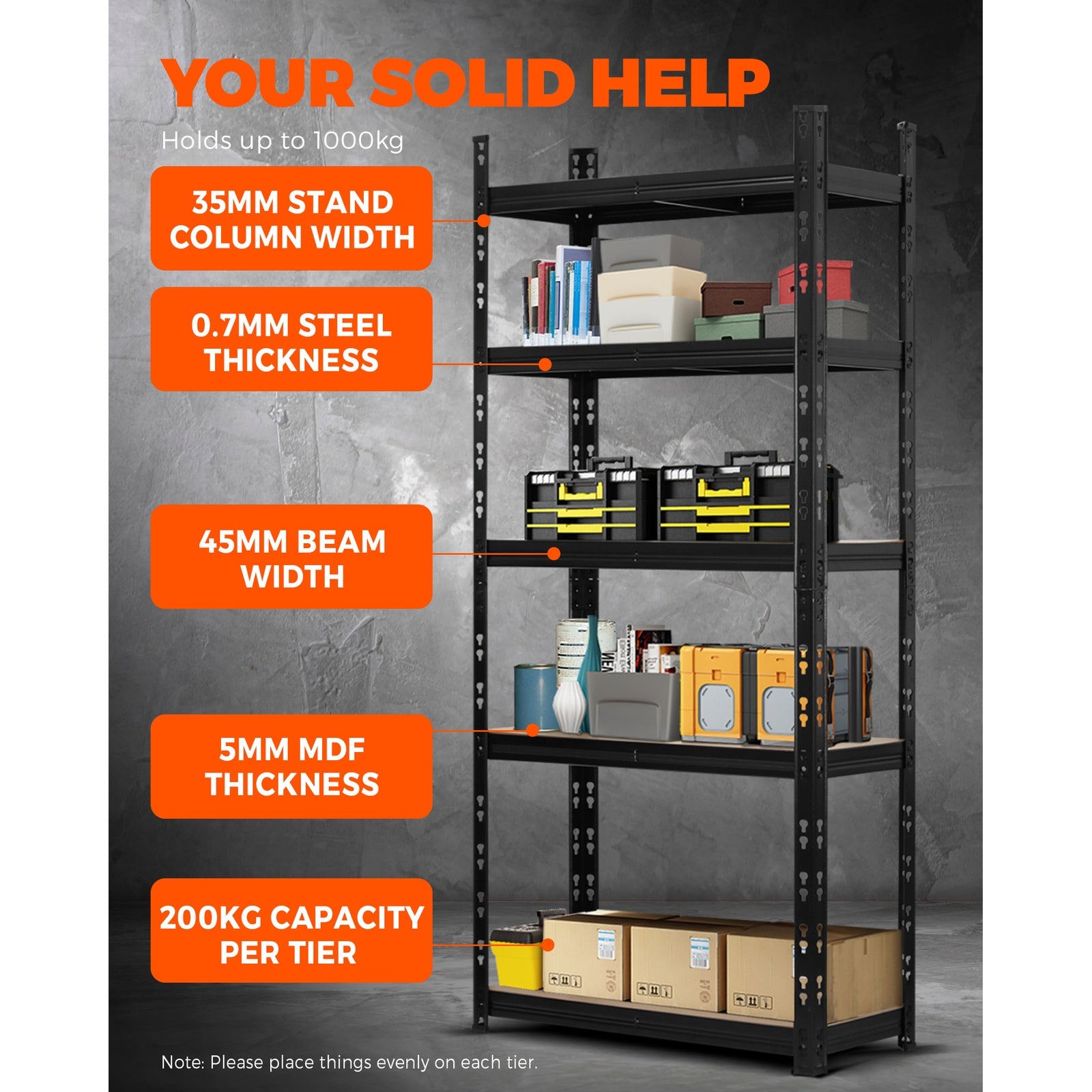 Sharptoo Warehouse Shelving Garage Shelves Storage Rack Pallet Racking 1.8*0.9m - Sunyee