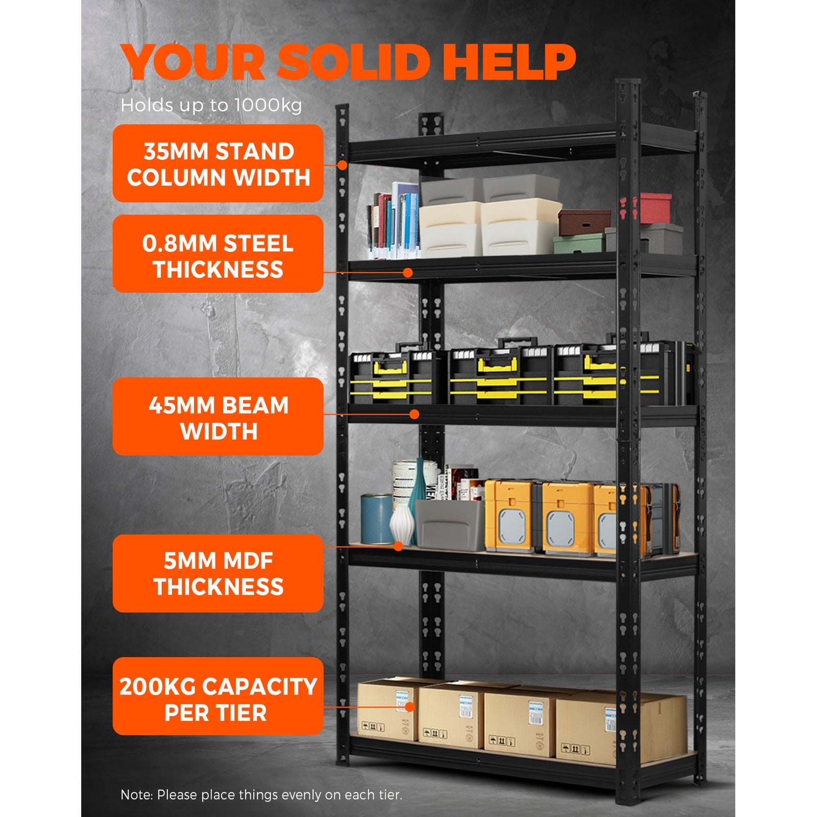 Sharptoo Warehouse Shelving Garage Shelves Storage Rack Pallet Racking 1.8*1.2m - Sunyee