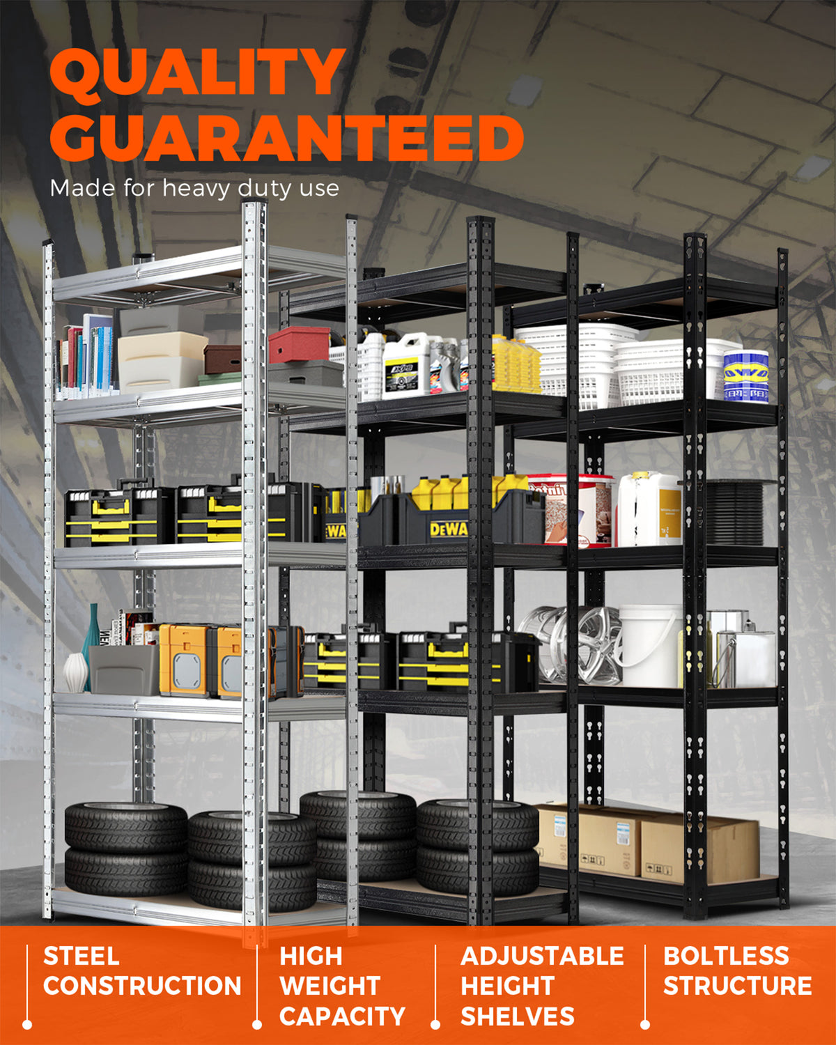 Sharptoo Shelving Warehouse Garage Storage Racking Industrial Shed Shelves Rack
