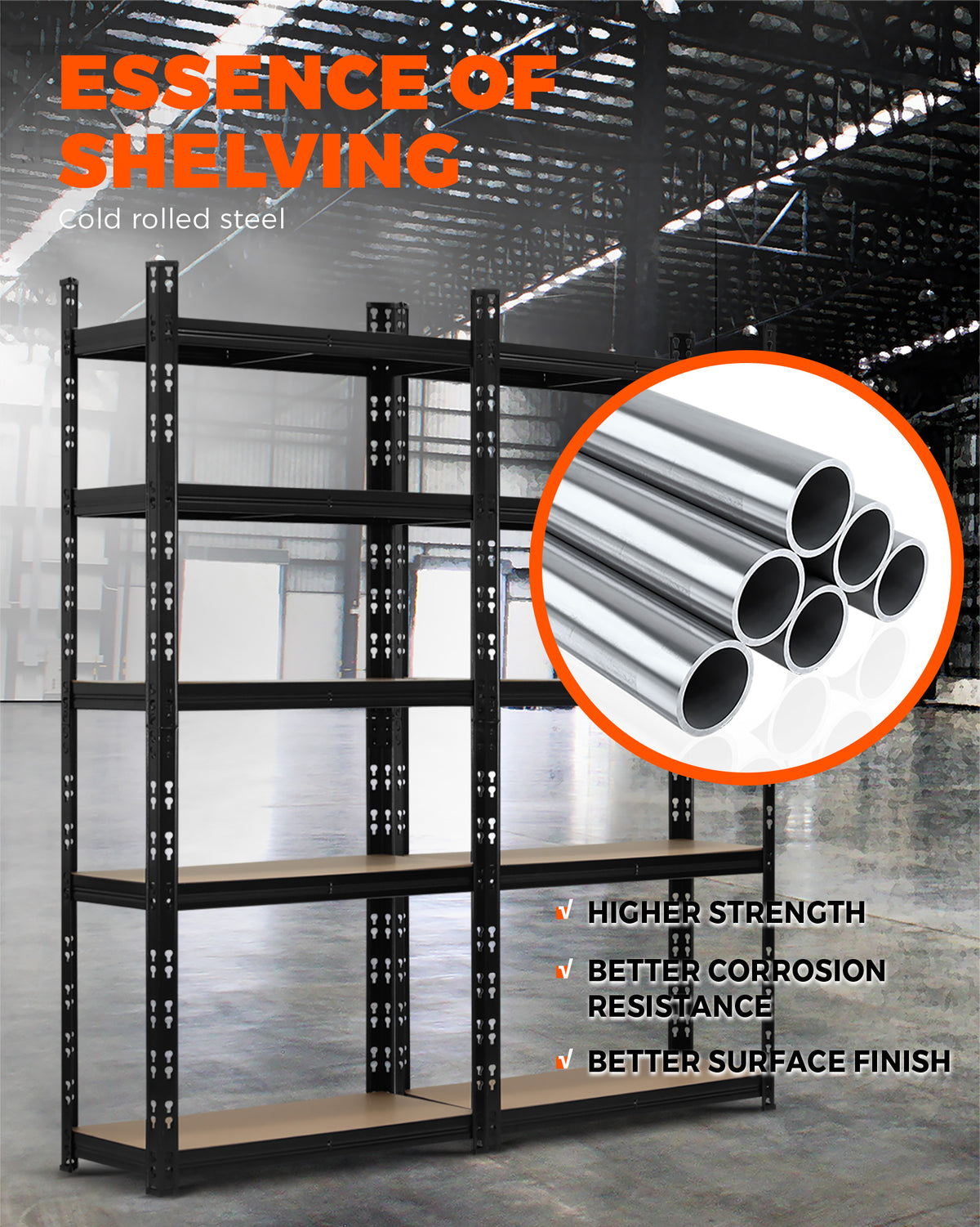Sharptoo Shelving Warehouse Garage Storage Racking Industrial Shed Shelves Rack