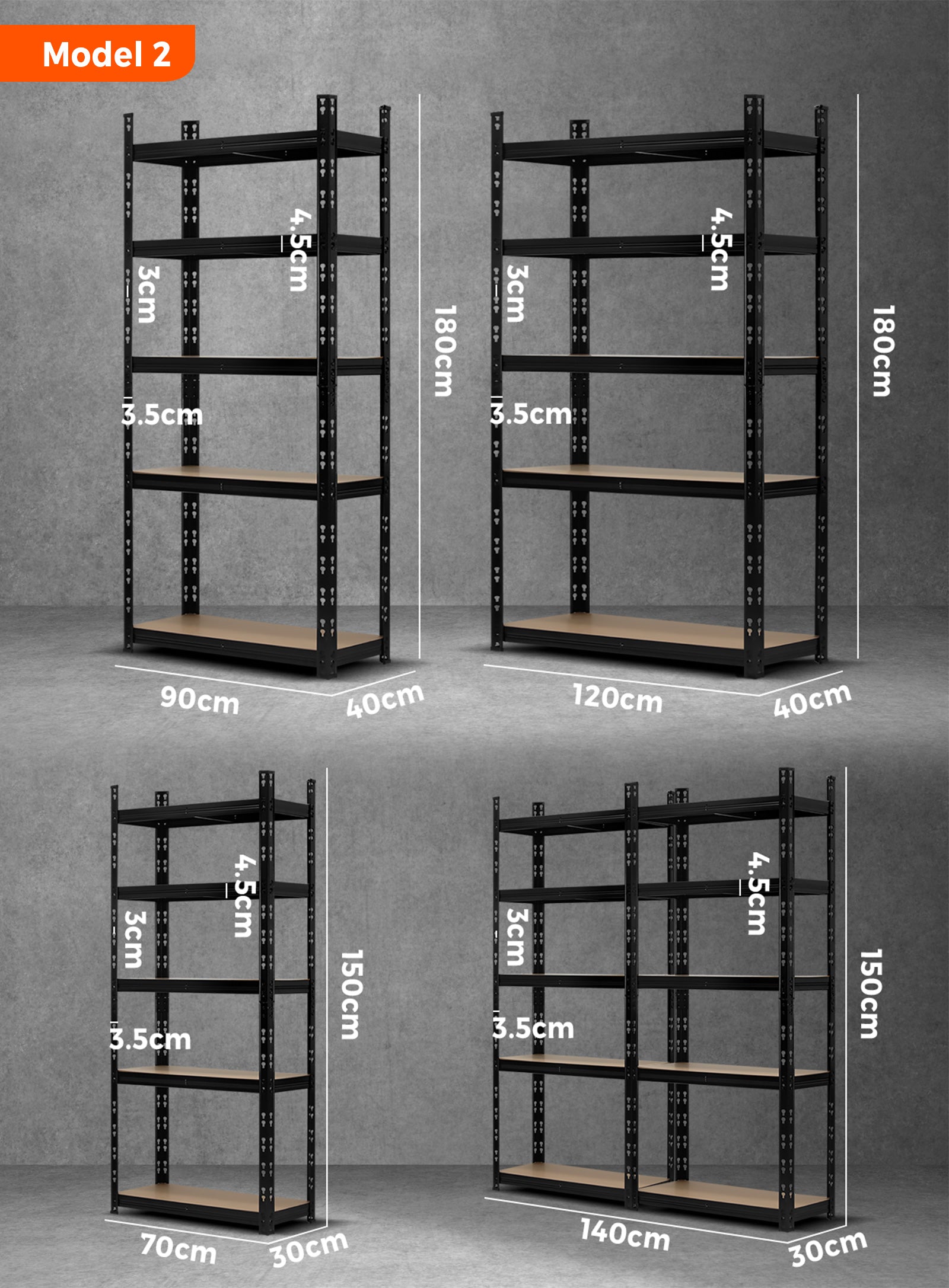 Sharptoo Shelving Warehouse Garage Storage Racking Industrial Shed Shelves Rack - Sunyee