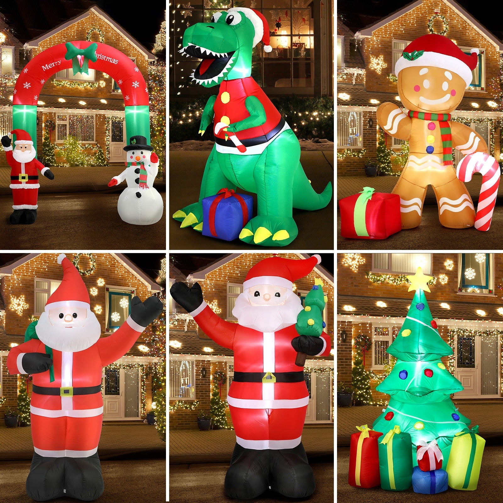 Tinseltown Christmas Inflatable Xmas LED Lights Outdoor Decoration - Sunyee