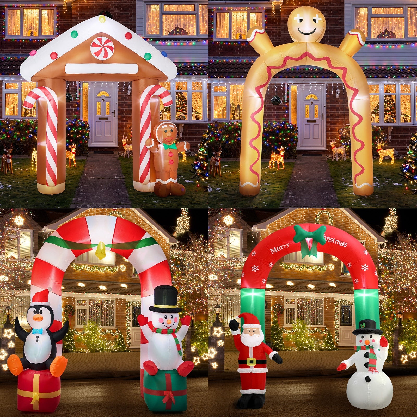 Tinseltown Christmas Inflatable Archway Xmas Outdoor Decoration LED Lights