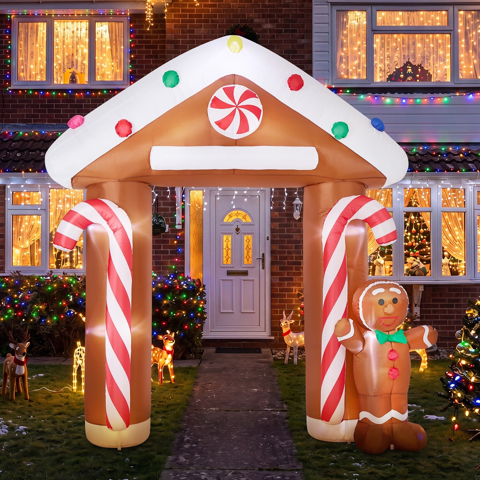 Tinseltown Christmas Inflatable Archway Xmas Outdoor Decoration LED Lights