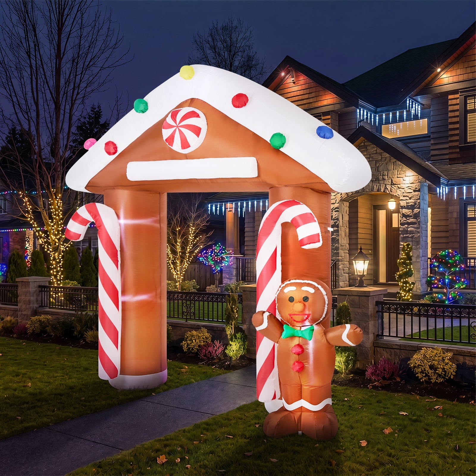 Tinseltown 2.8M Christmas Inflatable Archway LED Lights Party Xmas Decoration