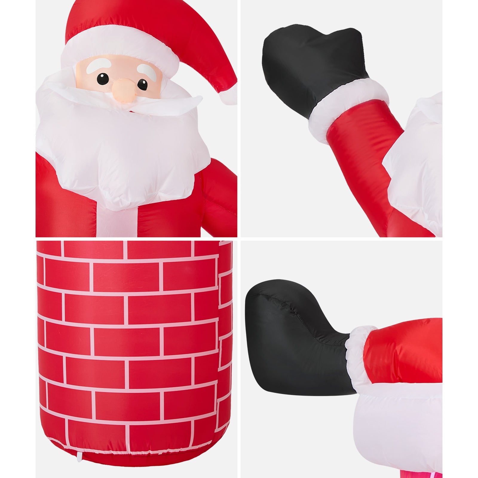 Tinseltown 1.8M Christmas Inflatable Santa Chimney LED Lights Outdoor Decoration