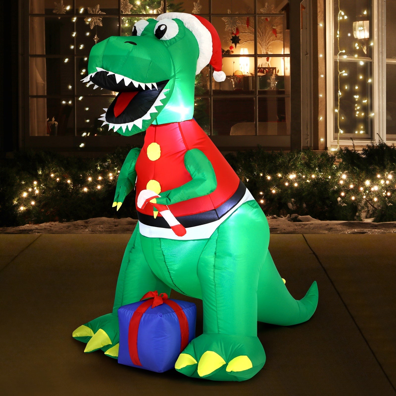 Tinseltown Christmas Inflatable Dinosaur 1.8M Xmas LED Lights Outdoor Decoration - Sunyee