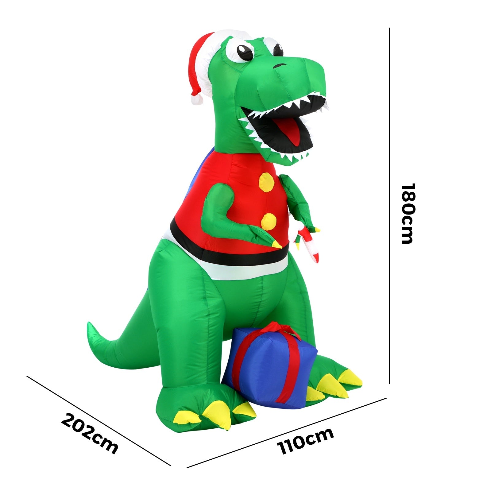 Tinseltown Christmas Inflatable Dinosaur 1.8M Xmas LED Lights Outdoor Decoration - Sunyee