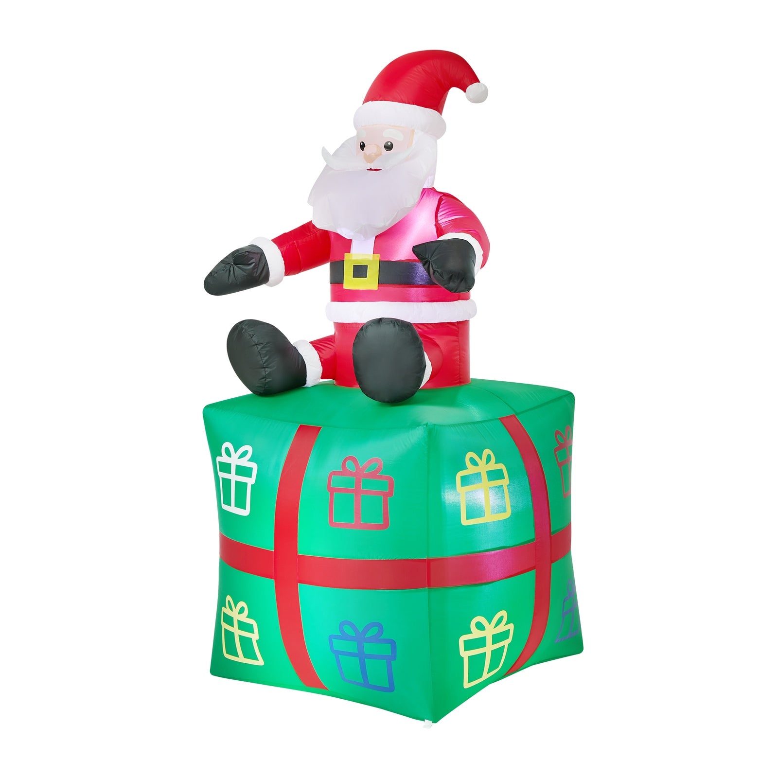 Tinseltown 1.8M Christmas Inflatable Santa Gift Box LED Light Outdoor Decor
