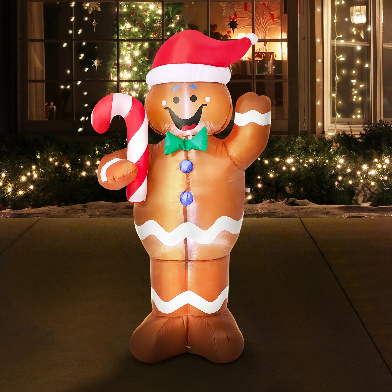 Tinseltown Christmas Inflatable Gingerbread Man LED Light Xmas Party Decor
