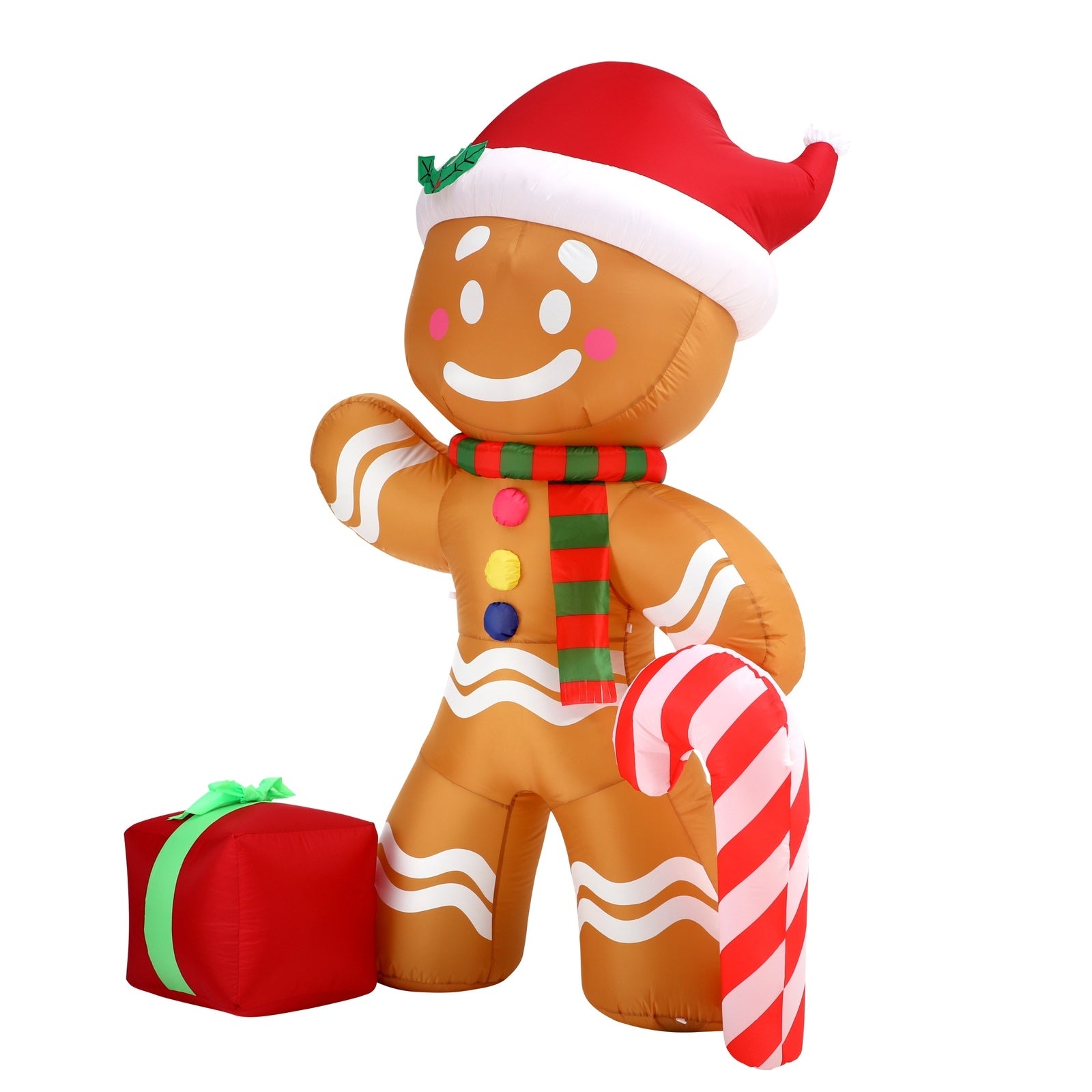 Tinseltown 2.4M Christmas Inflatable Gingerbread Man LED Lights Outdoor Decoration - Sunyee