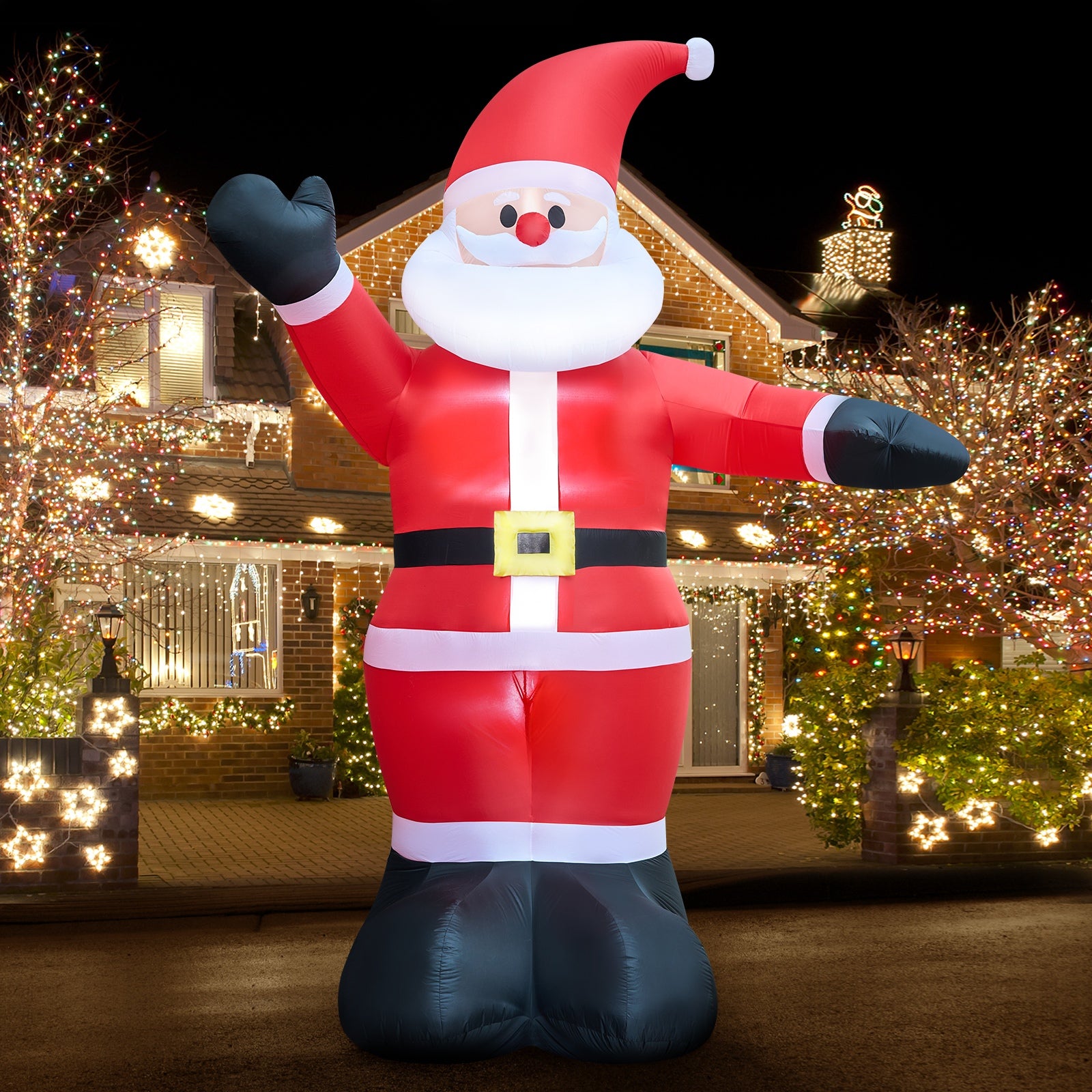 Tinseltown Christmas Inflatable Santa Xmas Outdoor Decorations LED Lights