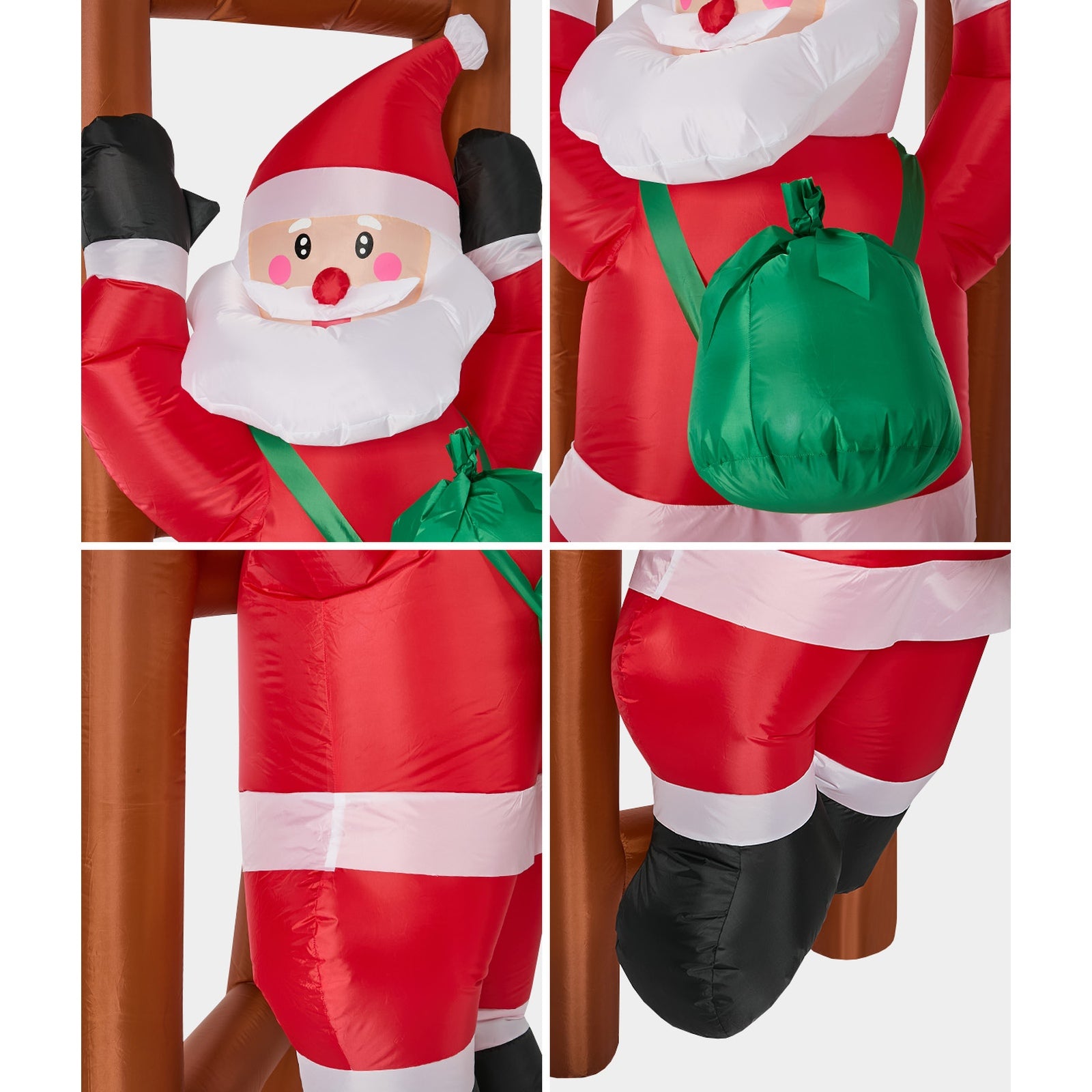 Tinseltown 2.4M Christmas Inflatable Santa Ladder LED Light Xmas Party Decor