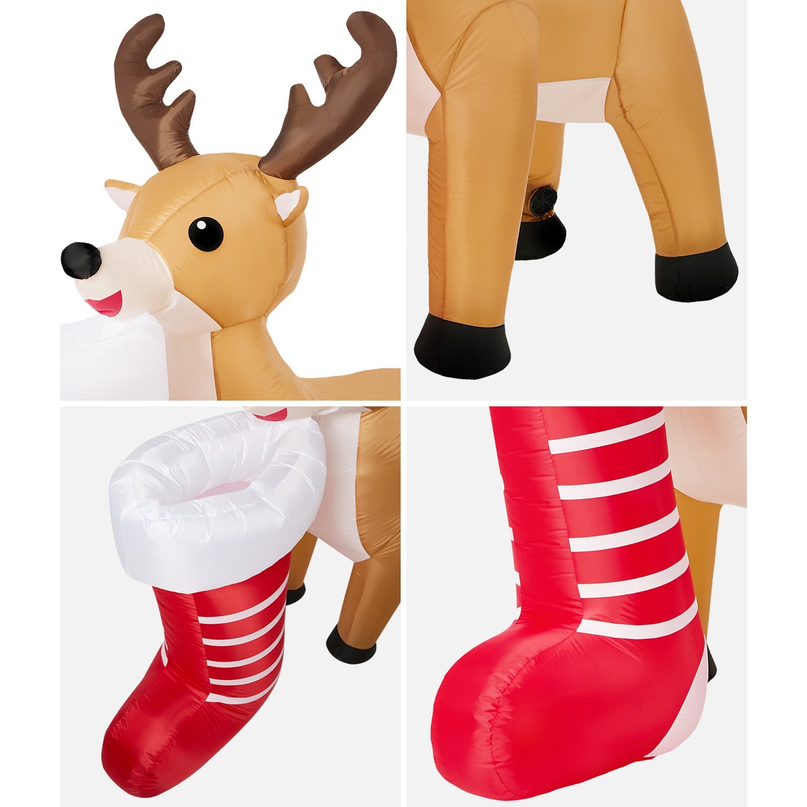 Tinseltown 1.8M Christmas Inflatable Reindeer LED Light Garden Decor Toy