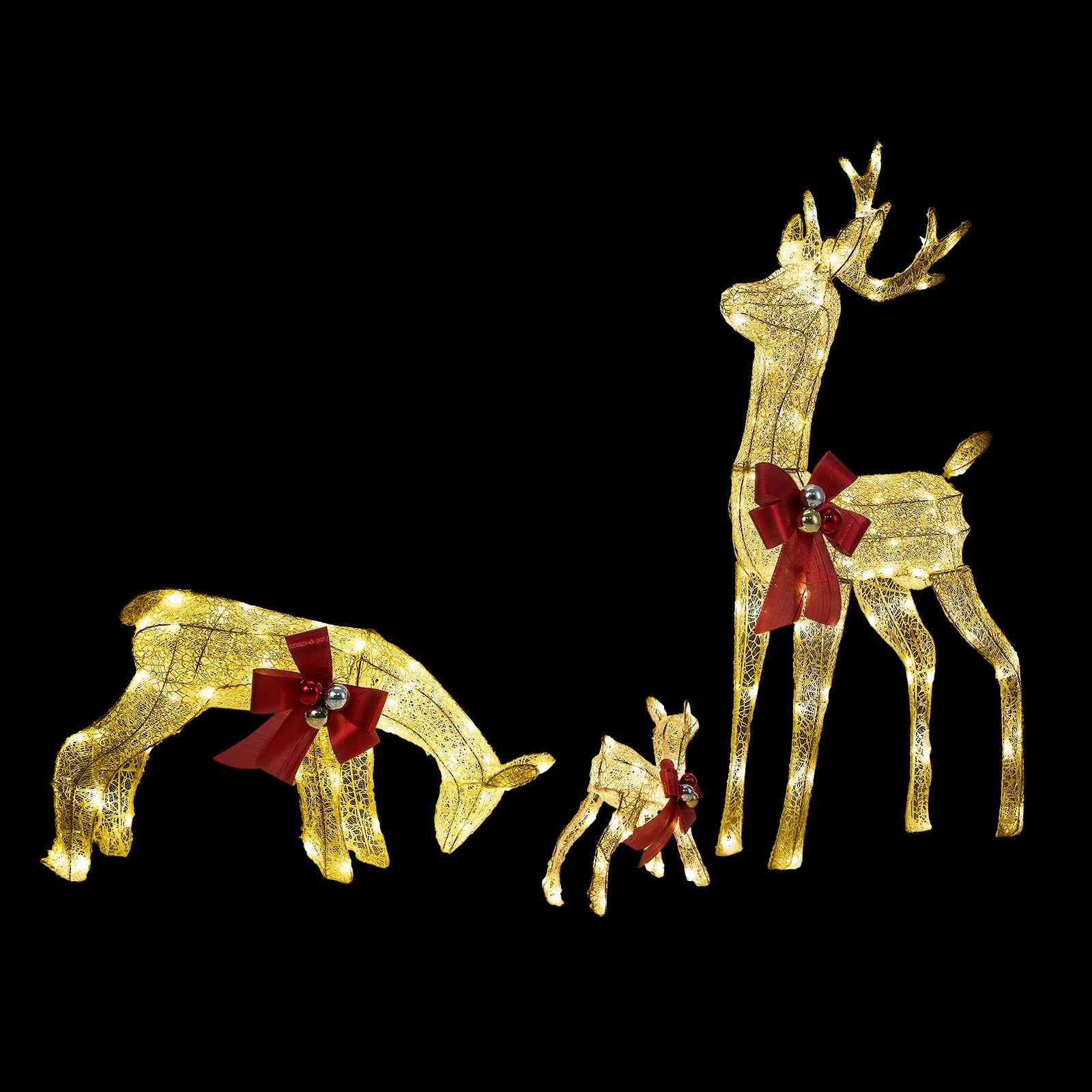 Tinseltown Christmas Lights LED 3PCS Reindeer Family Xmas Decor Indoor Outdoor - Sunyee