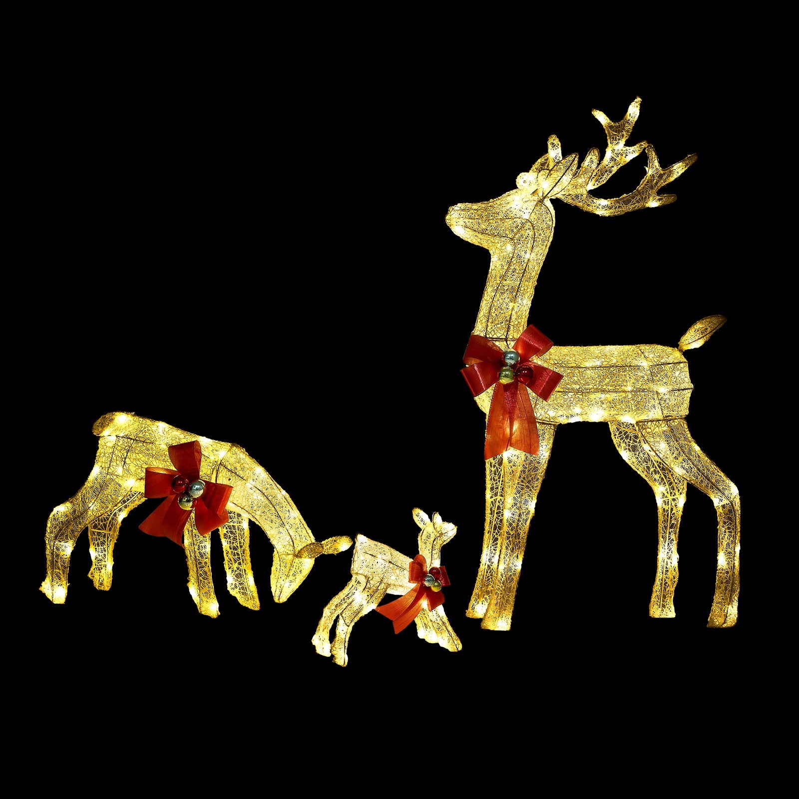 Tinseltown Christmas Lights LED 3PCS Reindeer Family Xmas Decor Indoor Outdoor - Sunyee