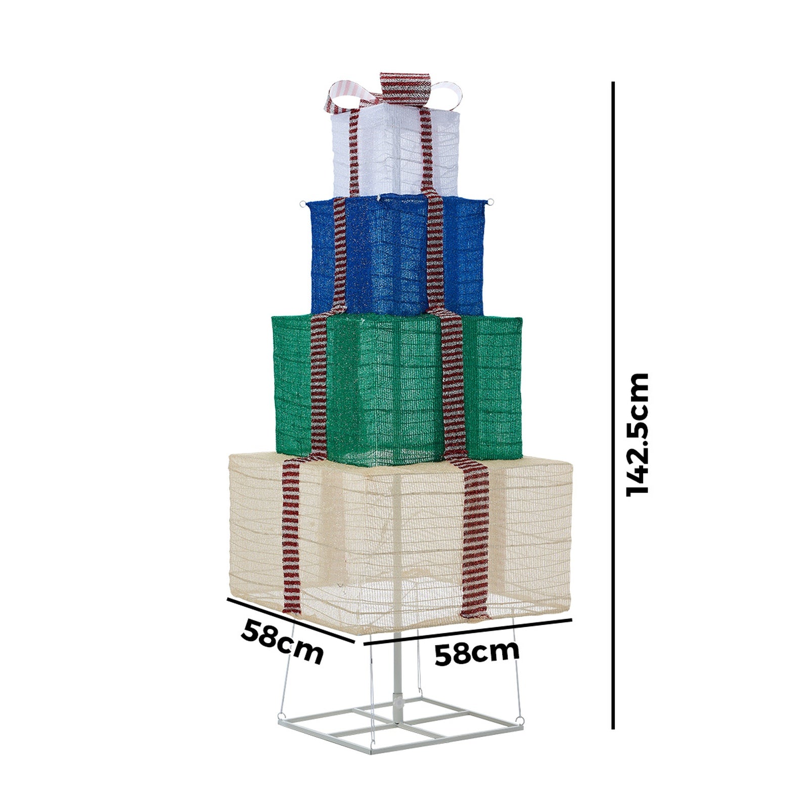 Tinseltown 3D Christmas Light LED 142cm Gift Boxes Xmas Decor 8 Effects - Sunyee