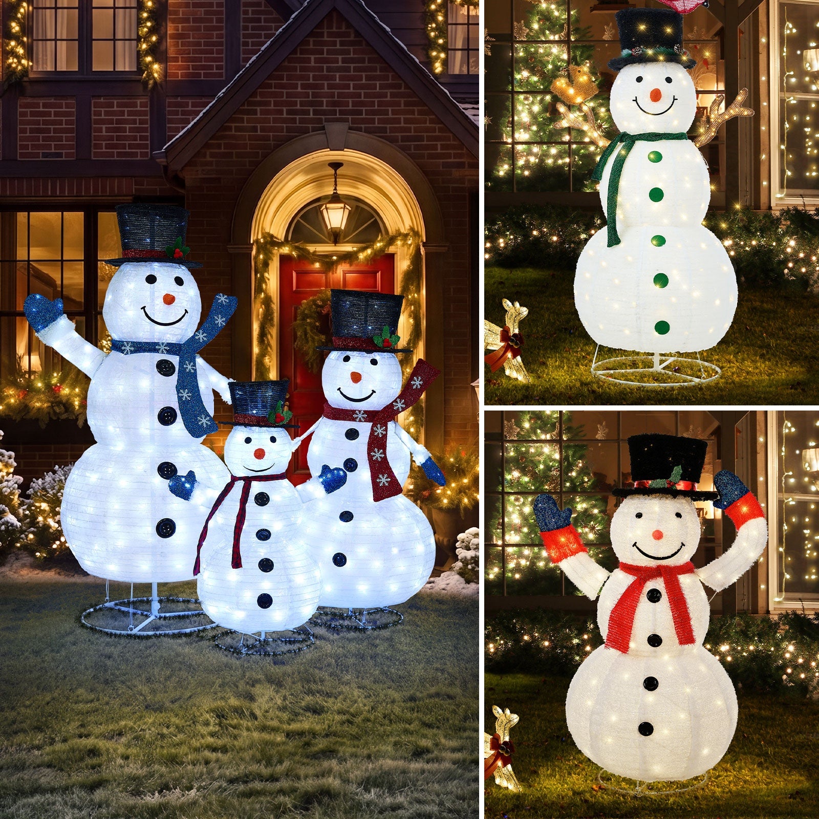 Tinseltown 3D Christmas LED Lights Snowman Outdoor Xmas Decor
