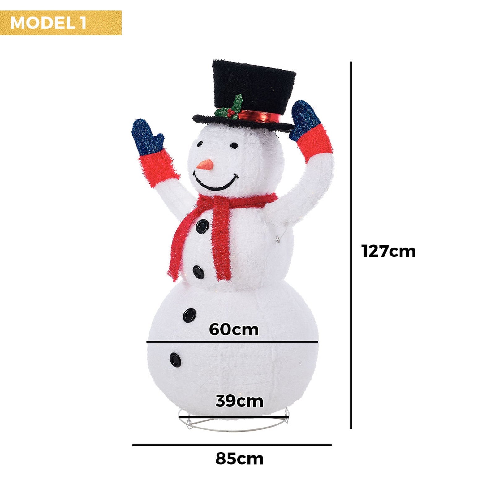 Tinseltown 3D Christmas LED Lights Snowman Outdoor Xmas Decor