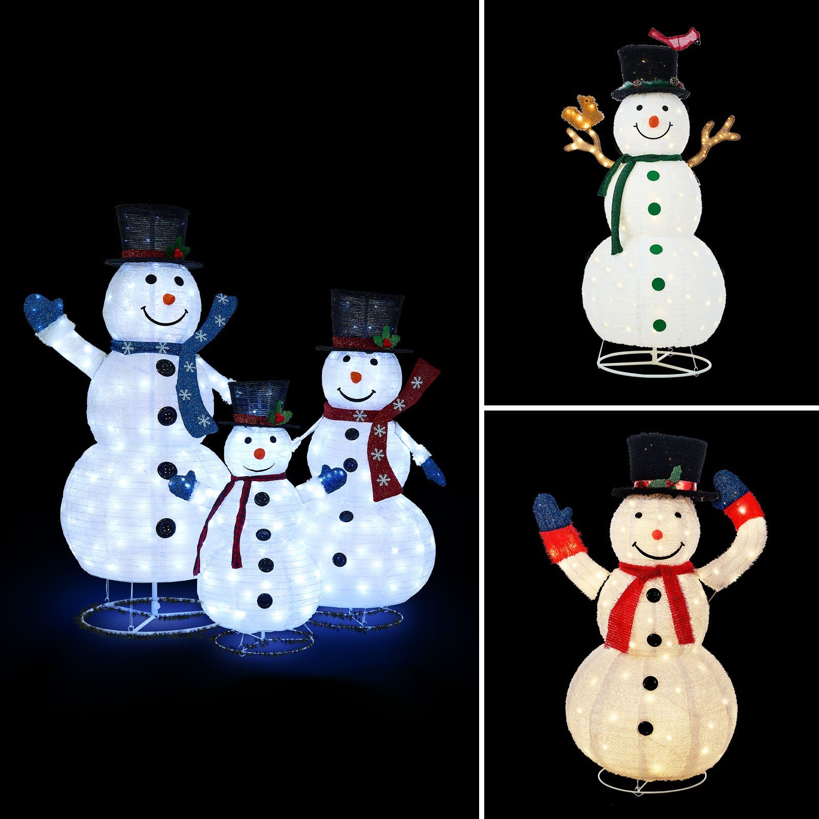 Tinseltown 3D Christmas LED Lights Snowman Outdoor Xmas Decor