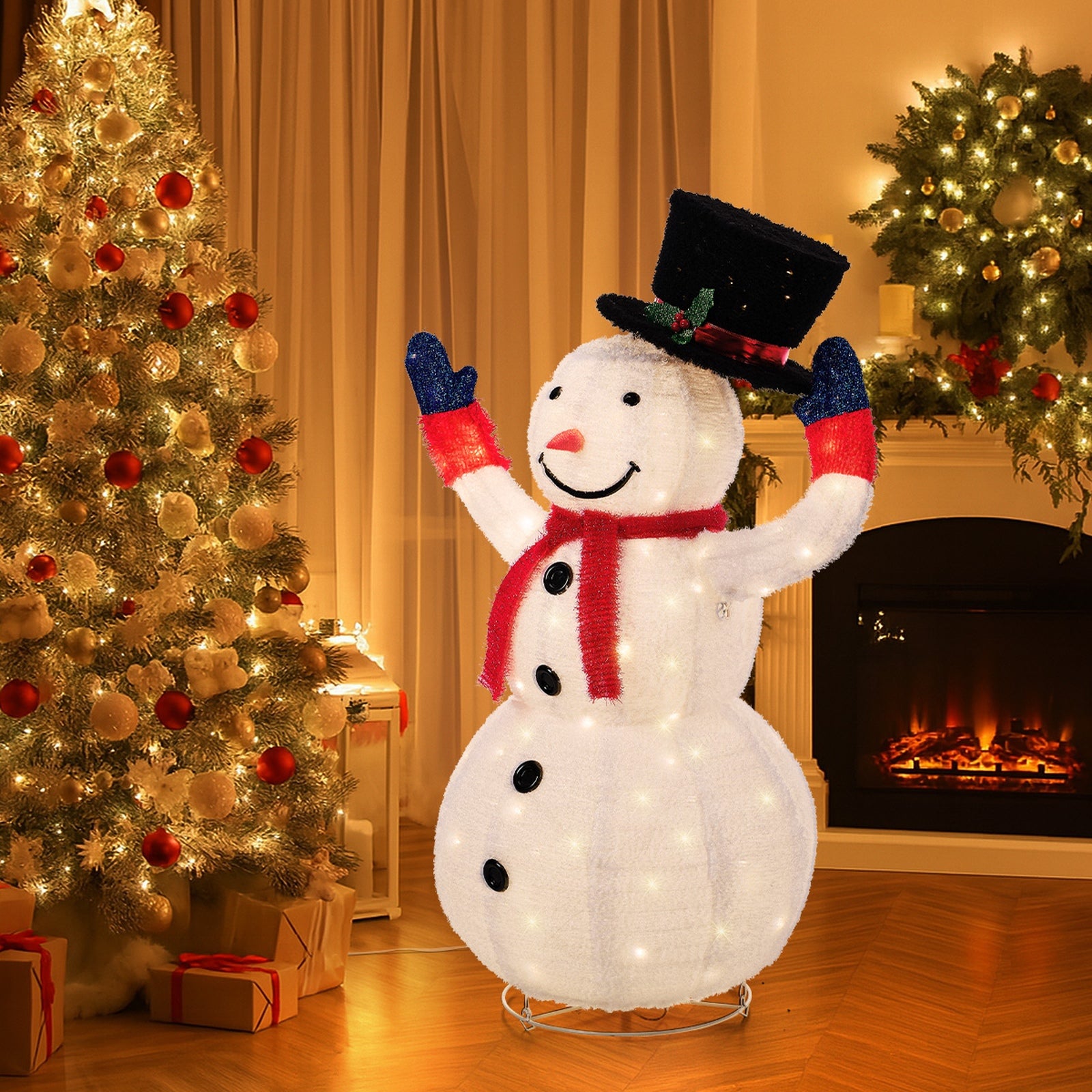Tinseltown 3D Christmas Snowman Light LED 127cm Xmas Decor Festive Display - Sunyee