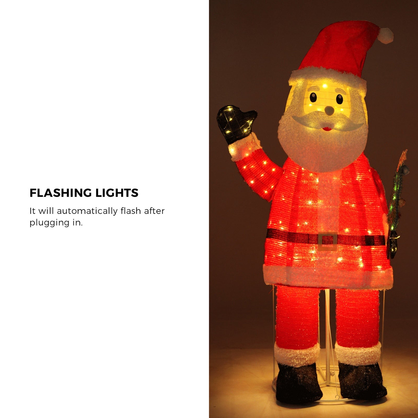 Tinseltown 3D LED Christmas Light 180cm Santa Claus Xmas Decor Indoor Outdoor - Sunyee