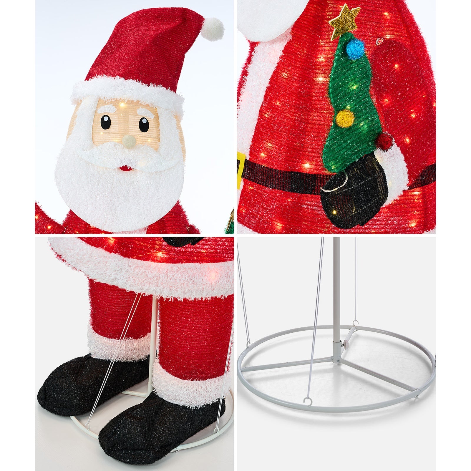 Tinseltown 3D LED Christmas Light 180cm Santa Claus Xmas Decor Indoor Outdoor - Sunyee