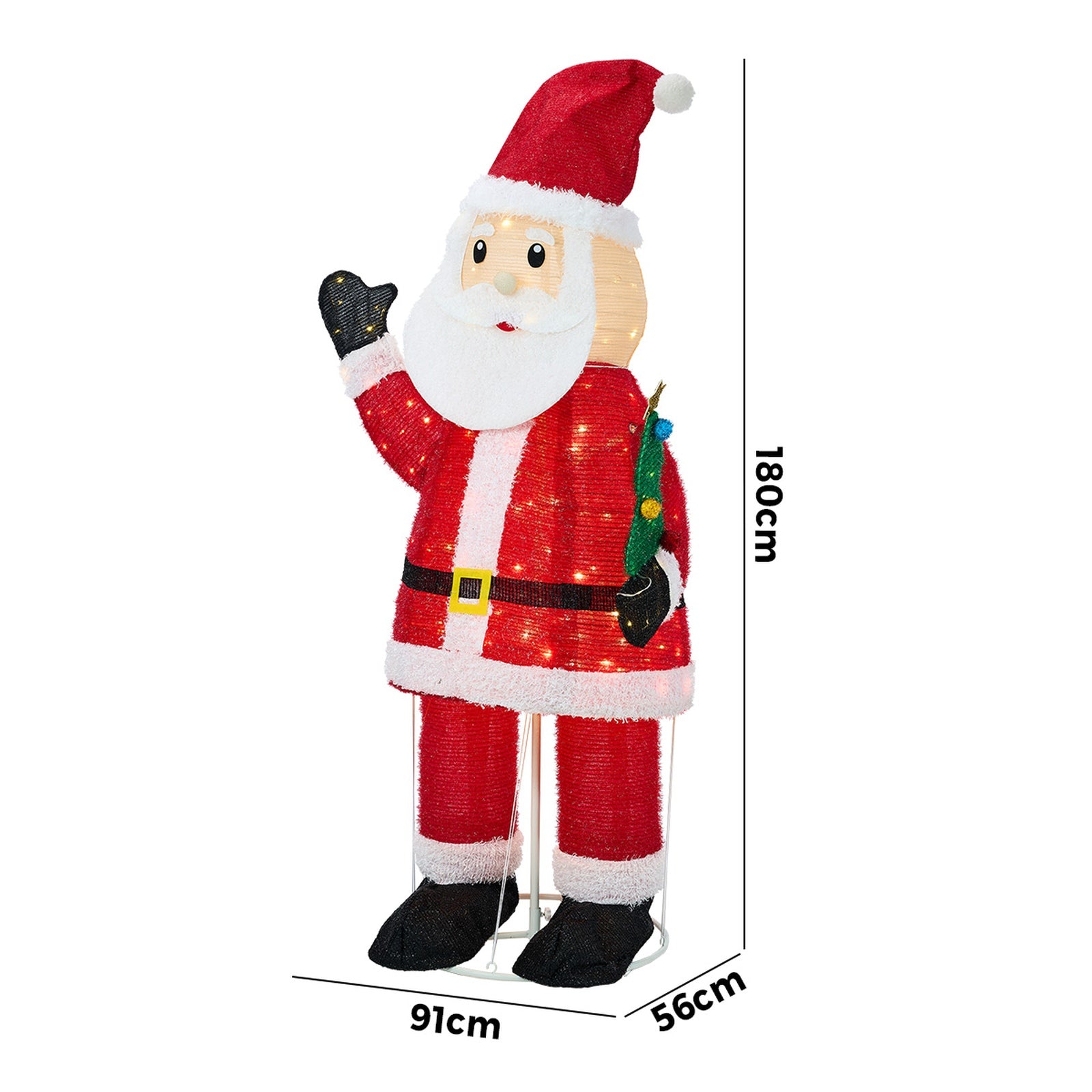 Tinseltown 3D LED Christmas Light 180cm Santa Claus Xmas Decor Indoor Outdoor - Sunyee
