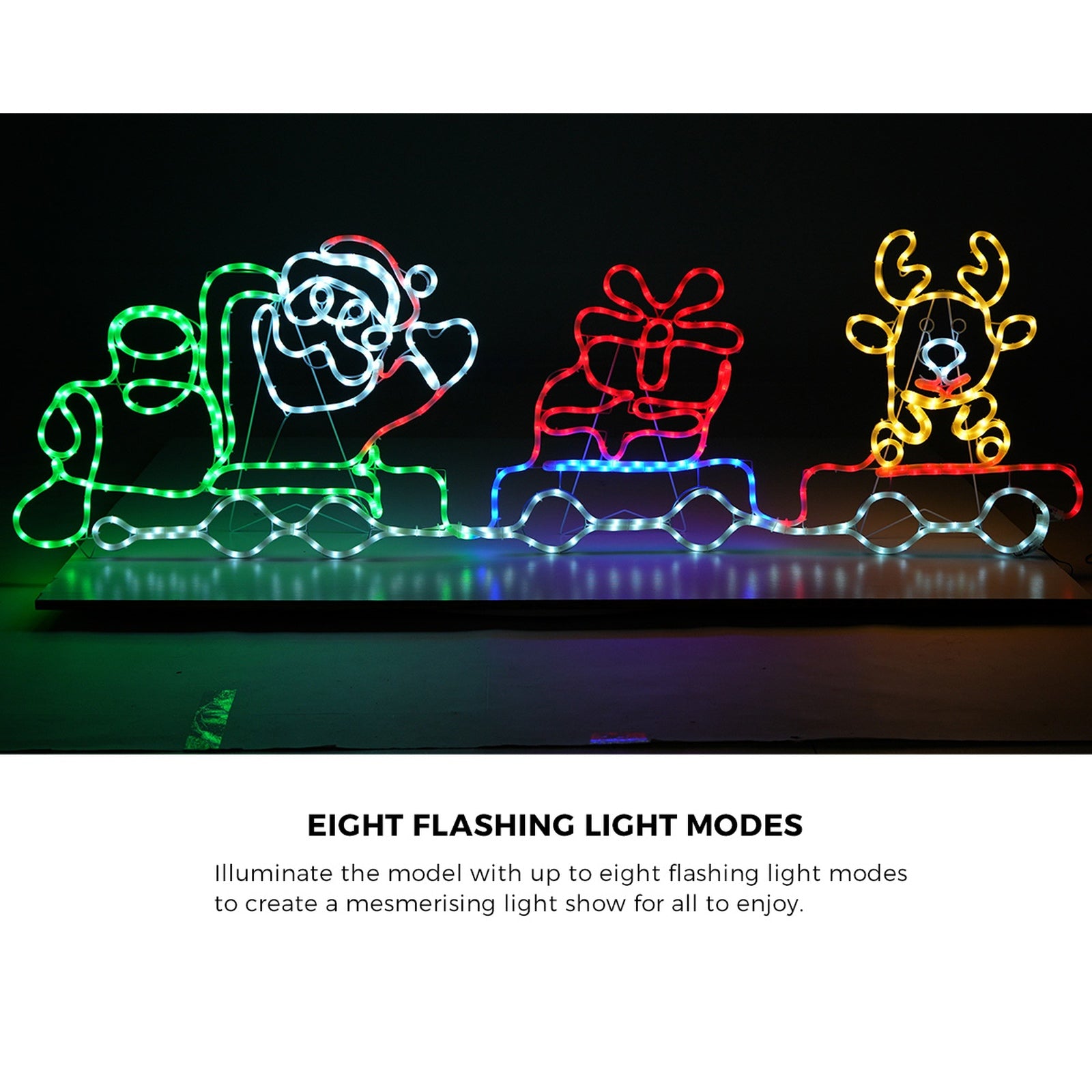 Tinseltown Christmas Light LED Motif Rope Lights Santa Motorbike Outdoor - Sunyee