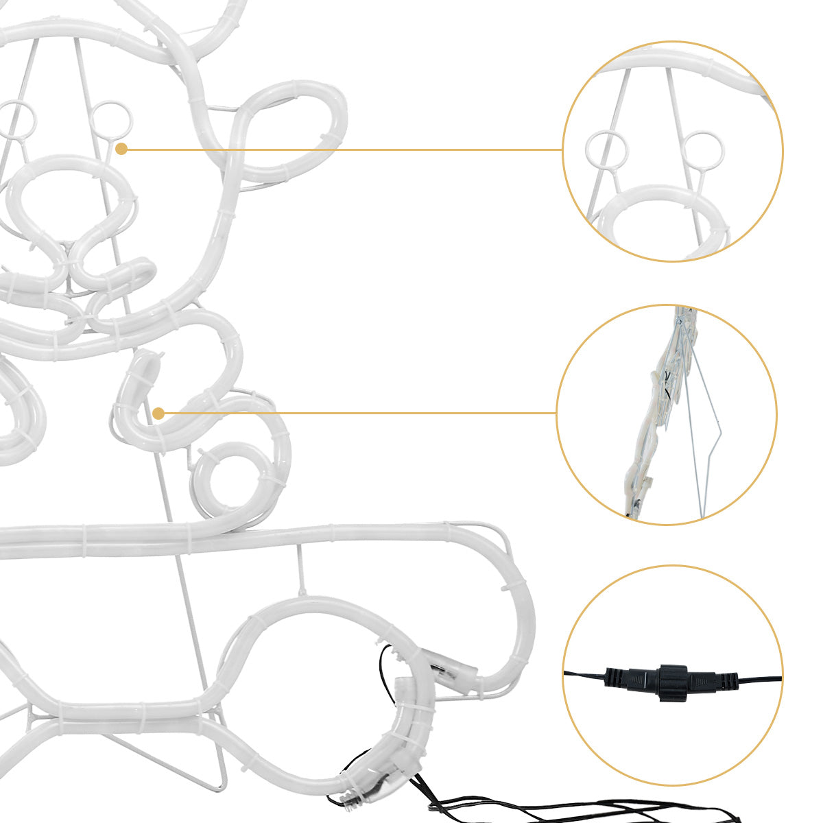 Tinseltown Christmas Light LED Motif Lights Santa Train 196cm Xmas Decor Display - Sunyee