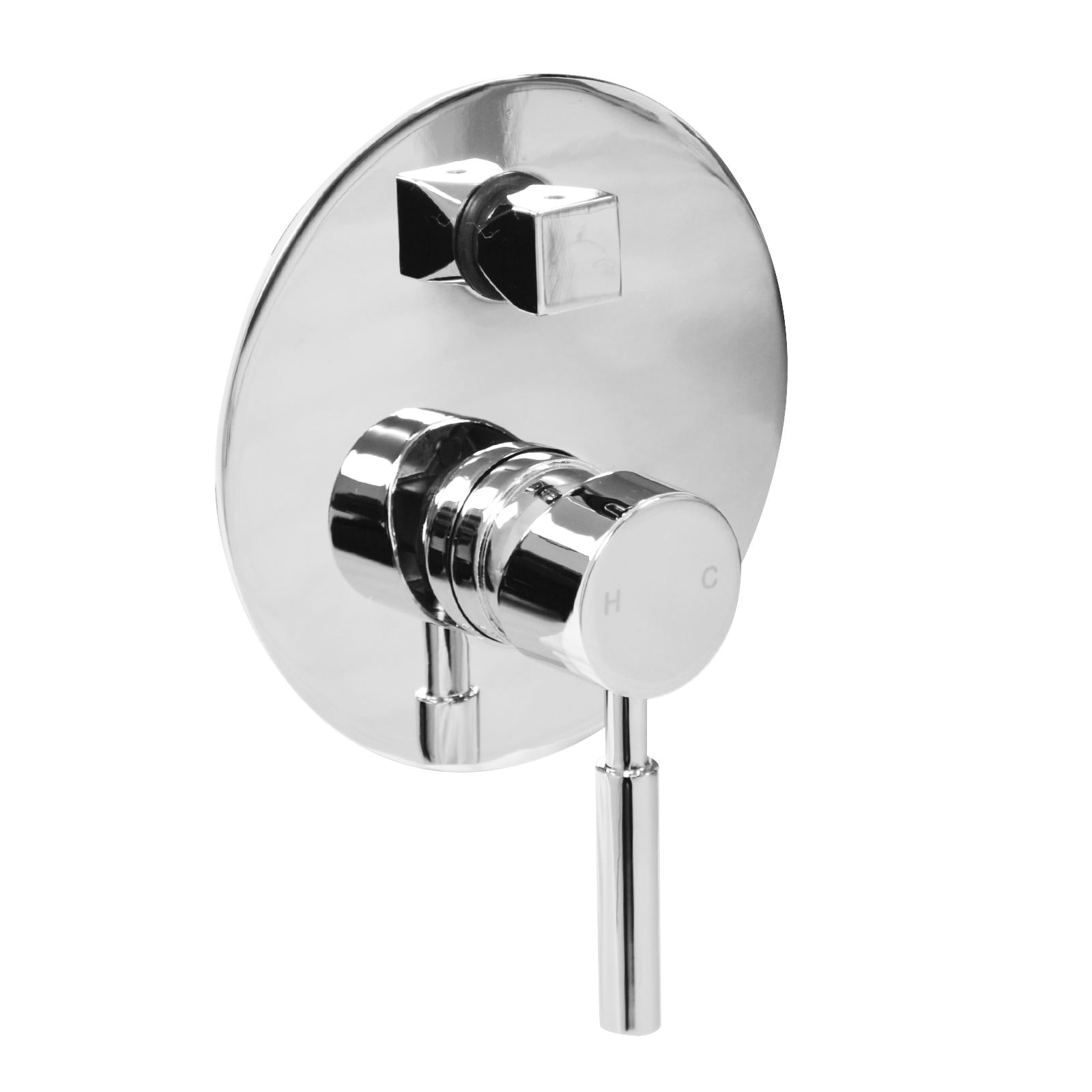 Chrome Shower Mixer Valves Wall Mount Bathroom Brass Bath Shower Tap - Sunyee