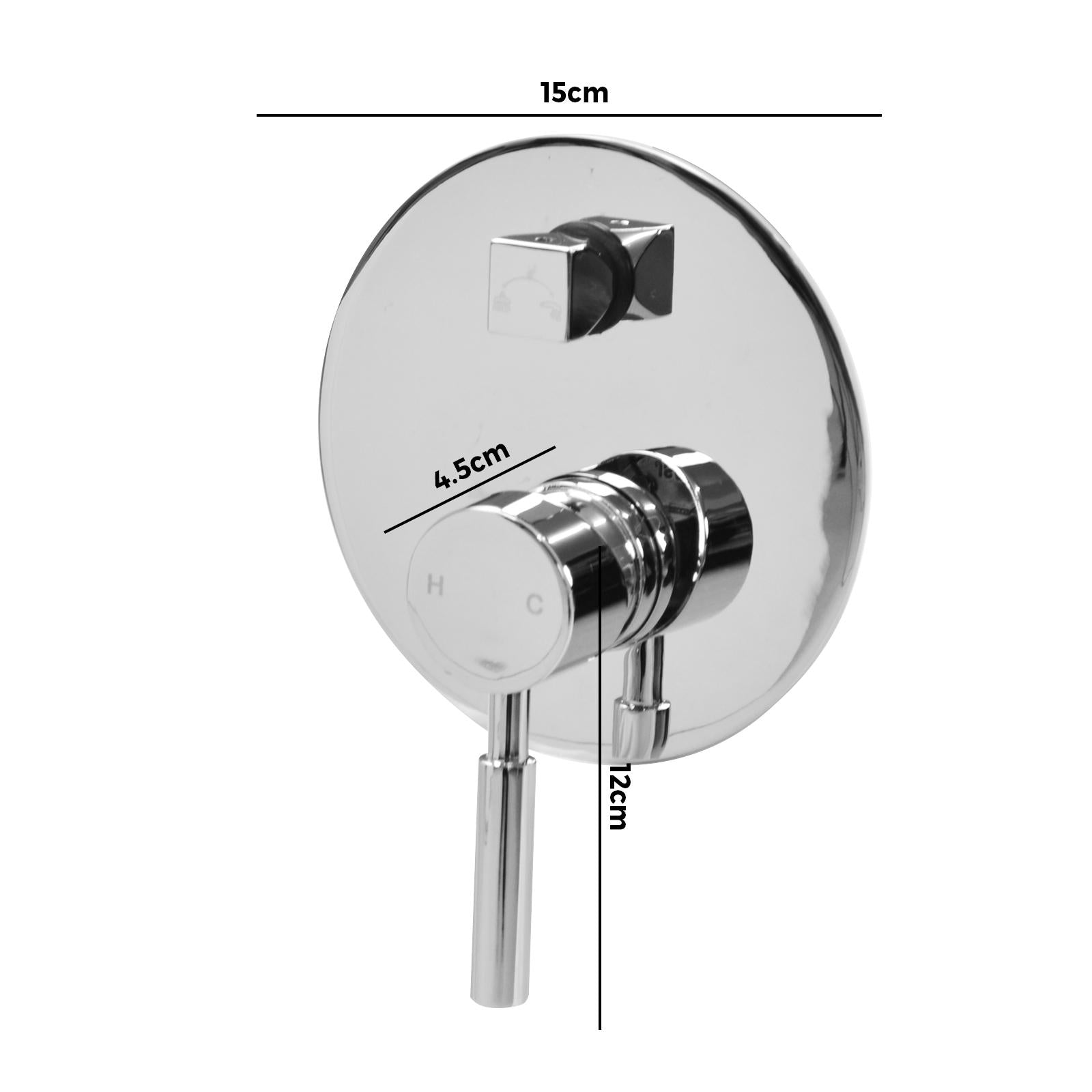 Chrome Shower Mixer Valves Wall Mount Bathroom Brass Bath Shower Tap - Sunyee