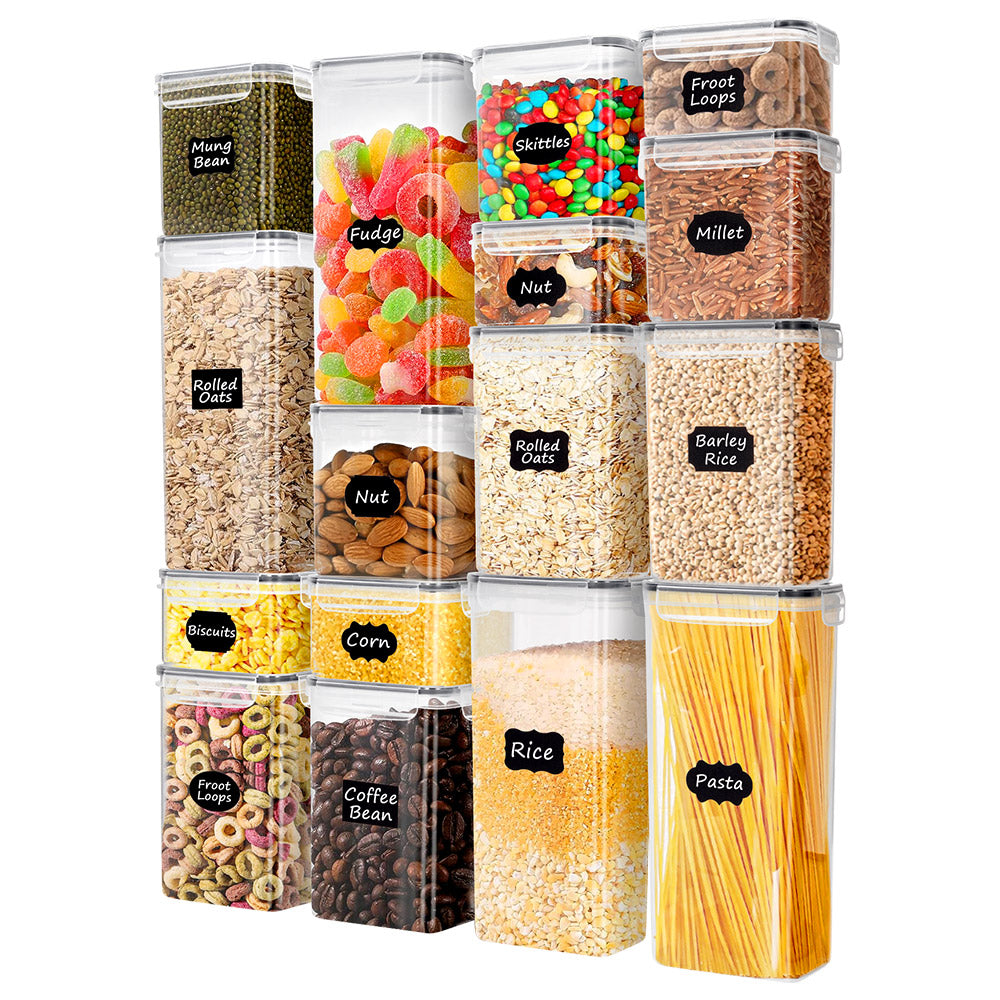 ZUNI Dry Food Canisters with Lids BPA Free Plastic Leak-proof Canisters - Sunyee