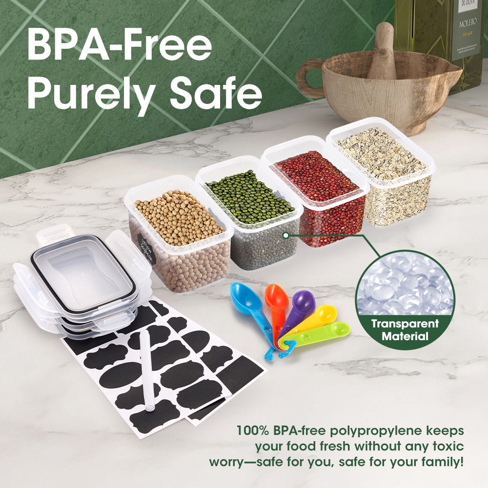 ZUNI Dry Food Canisters with Lids BPA Free Plastic Leak-proof Canisters - Sunyee