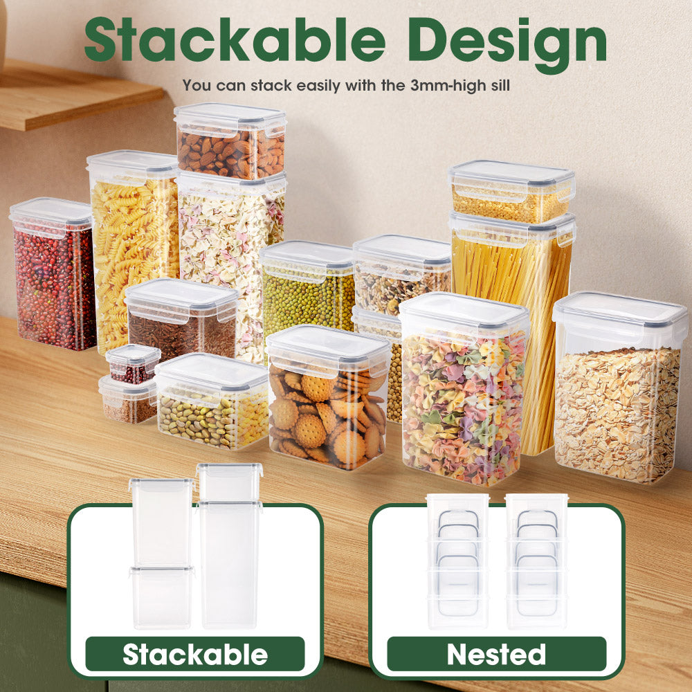 ZUNI Dry Food Canisters with Lids BPA Free Plastic Leak-proof Canisters - Sunyee