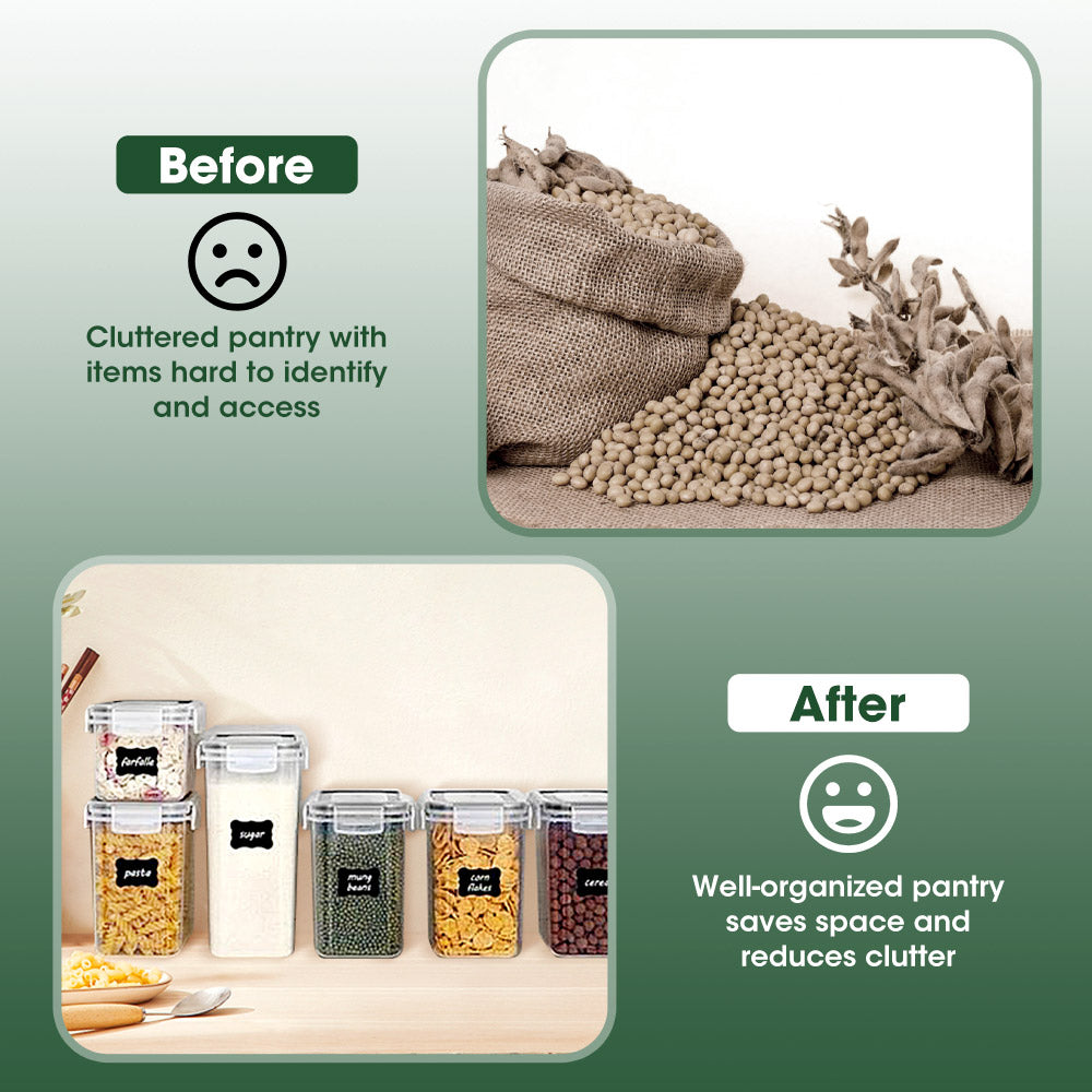 ZUNI Dry Food Canisters with Lids BPA Free Plastic Leak-proof Canisters - Sunyee