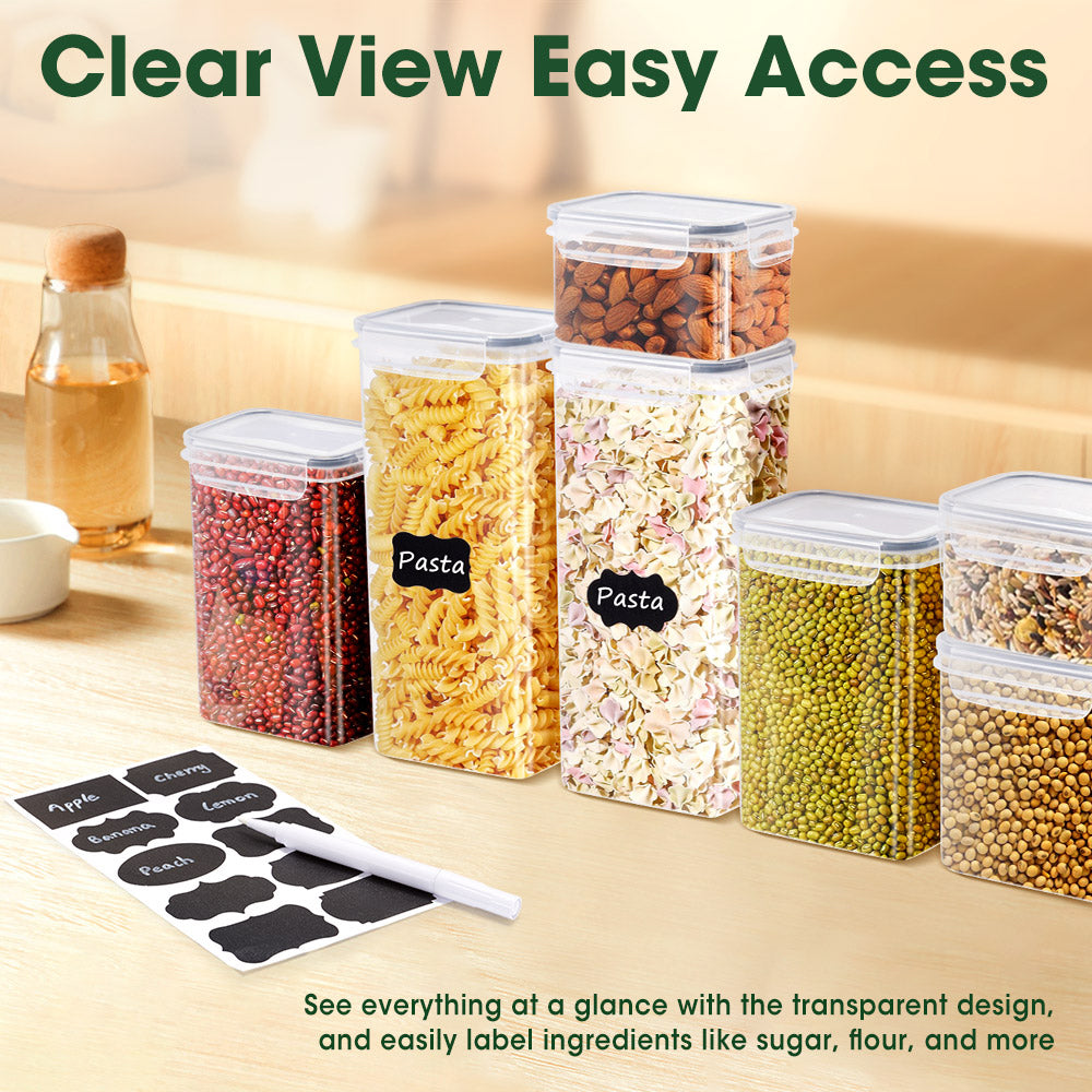 ZUNI Dry Food Canisters with Lids BPA Free Plastic Leak-proof Canisters - Sunyee
