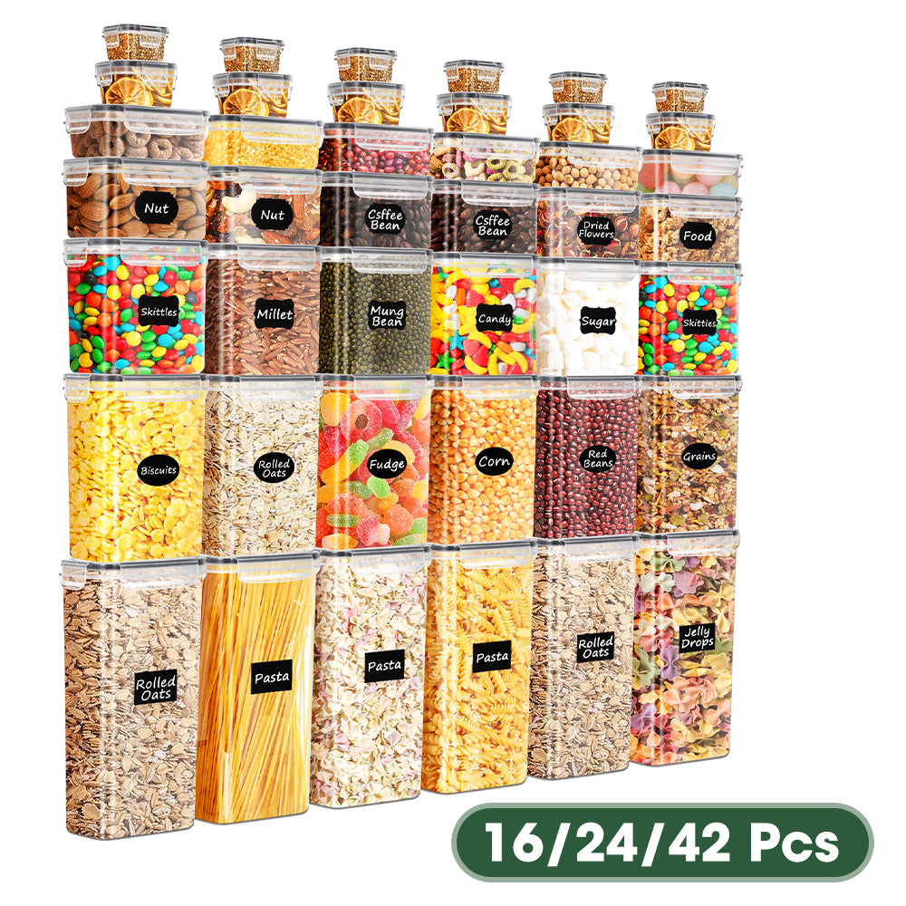 ZUNI Dry Food Canisters with Lids BPA Free Plastic Leak-proof Canisters - Sunyee