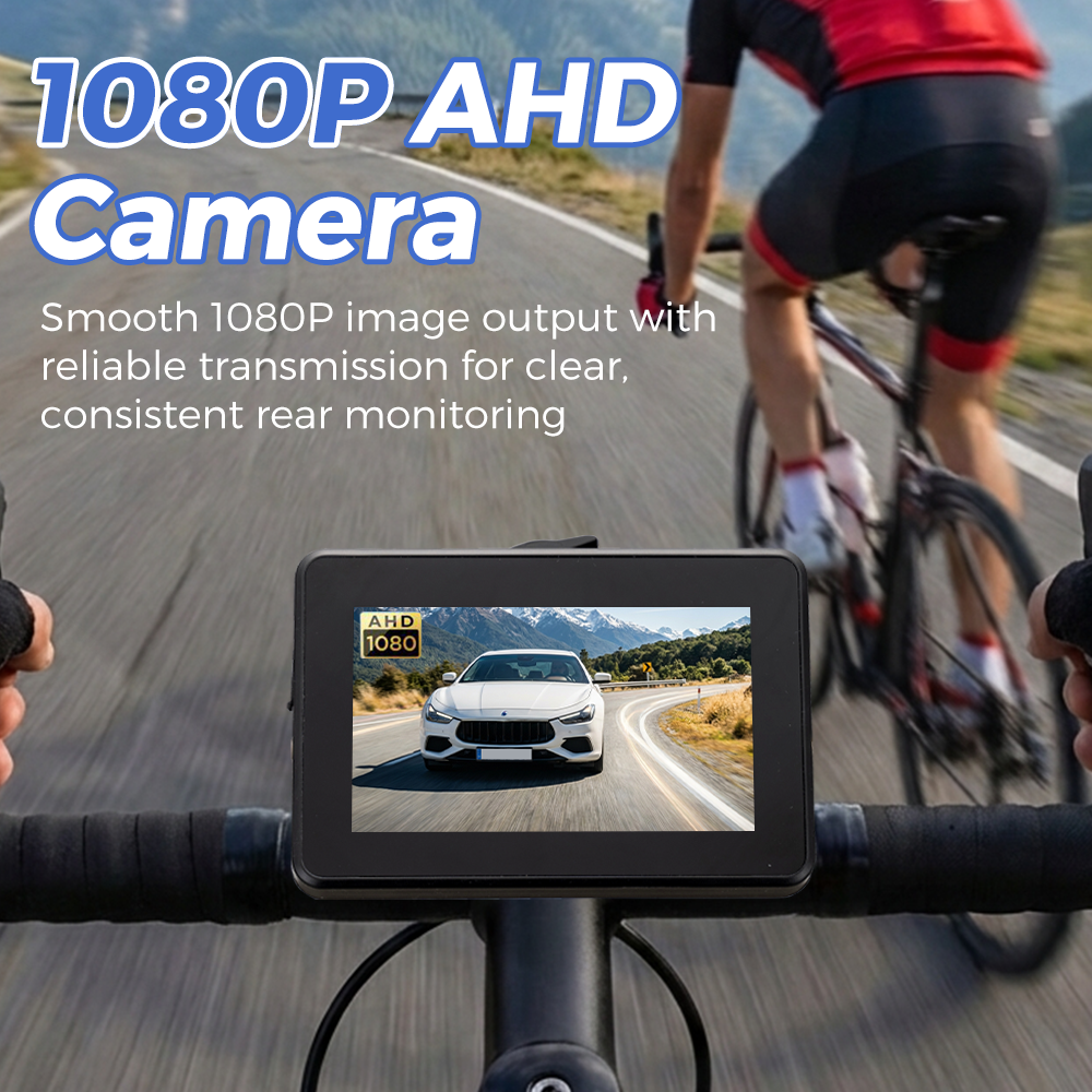 ZUNI Bike Mirror Camera 4.3″ 1080P AHD Rear View Camera Night Vision - Sunyee
