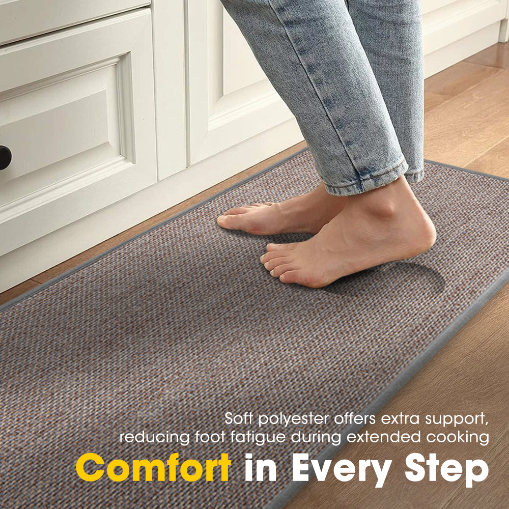 ZUNI 2PCS Kitchen Rugs Mats Non Slip Anti Fatigue for Kitchen Floor Home - Sunyee
