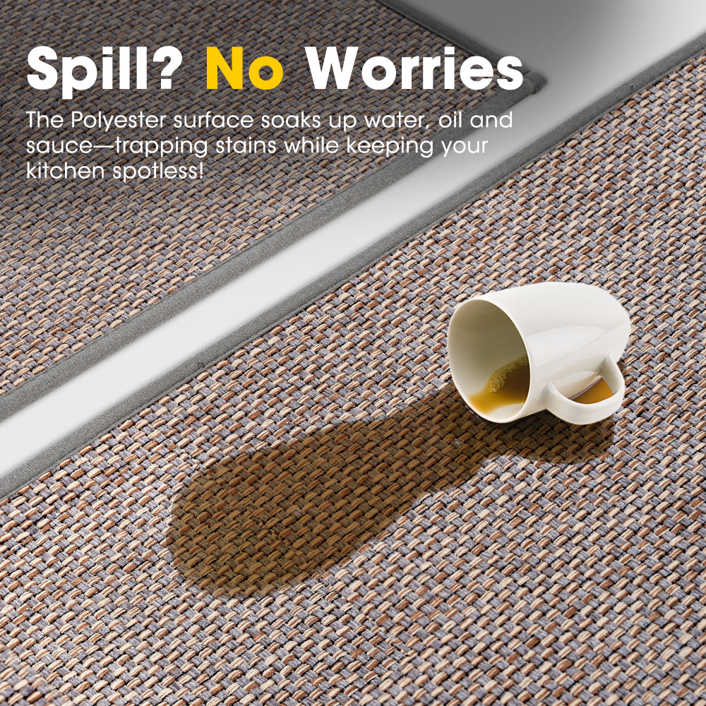 ZUNI 2PCS Kitchen Rugs Mats Non Slip Anti Fatigue for Kitchen Floor Home - Sunyee