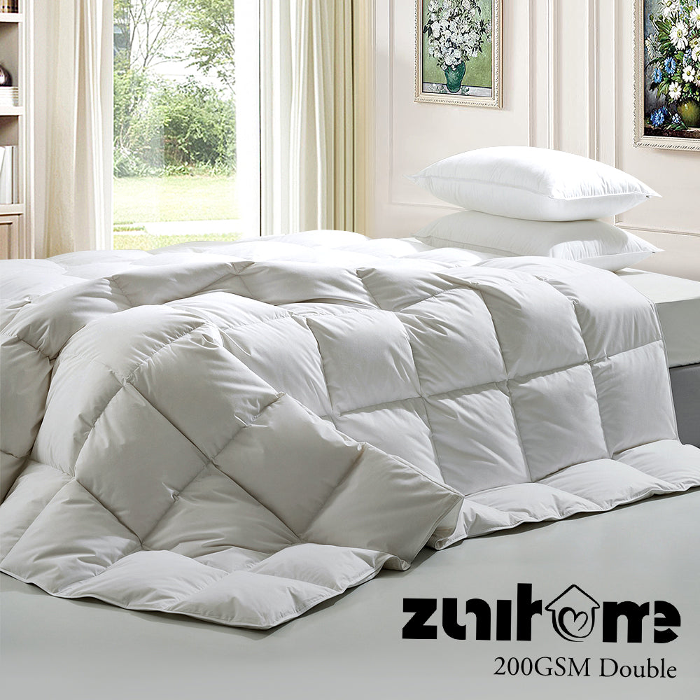 ZUNI Natural Bamboo Quilt 200GSM Duvet Doona Winter Summer Quilt Double - Sunyee