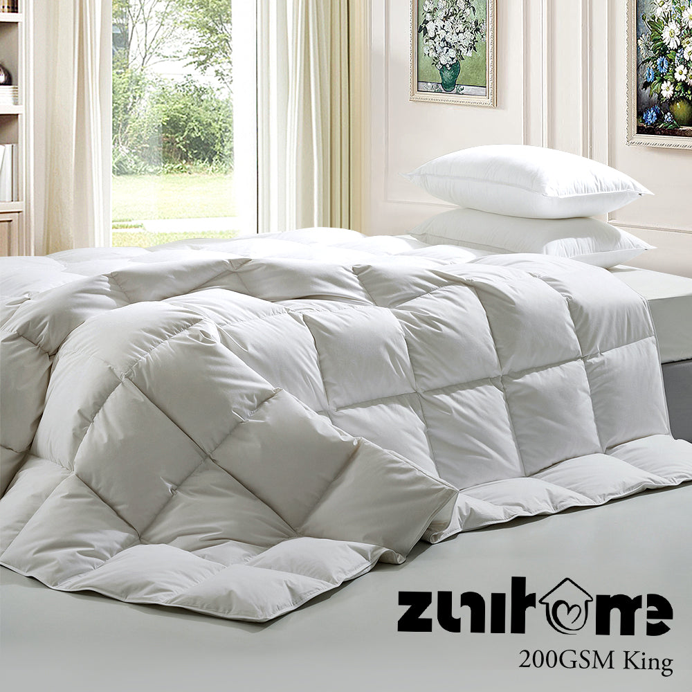 ZUNI Natural Bamboo Quilt 200GSM Duvet Doona Winter Summer Quilt King - Sunyee