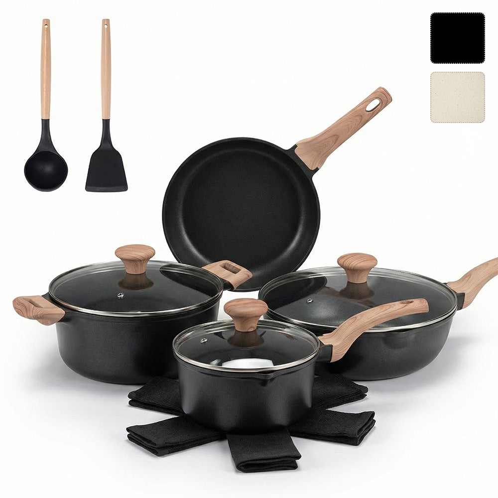 ZUNI 13PCS Nonstick Cookware Pots & Pans Set Granite Coating Cooking Set - Sunyee