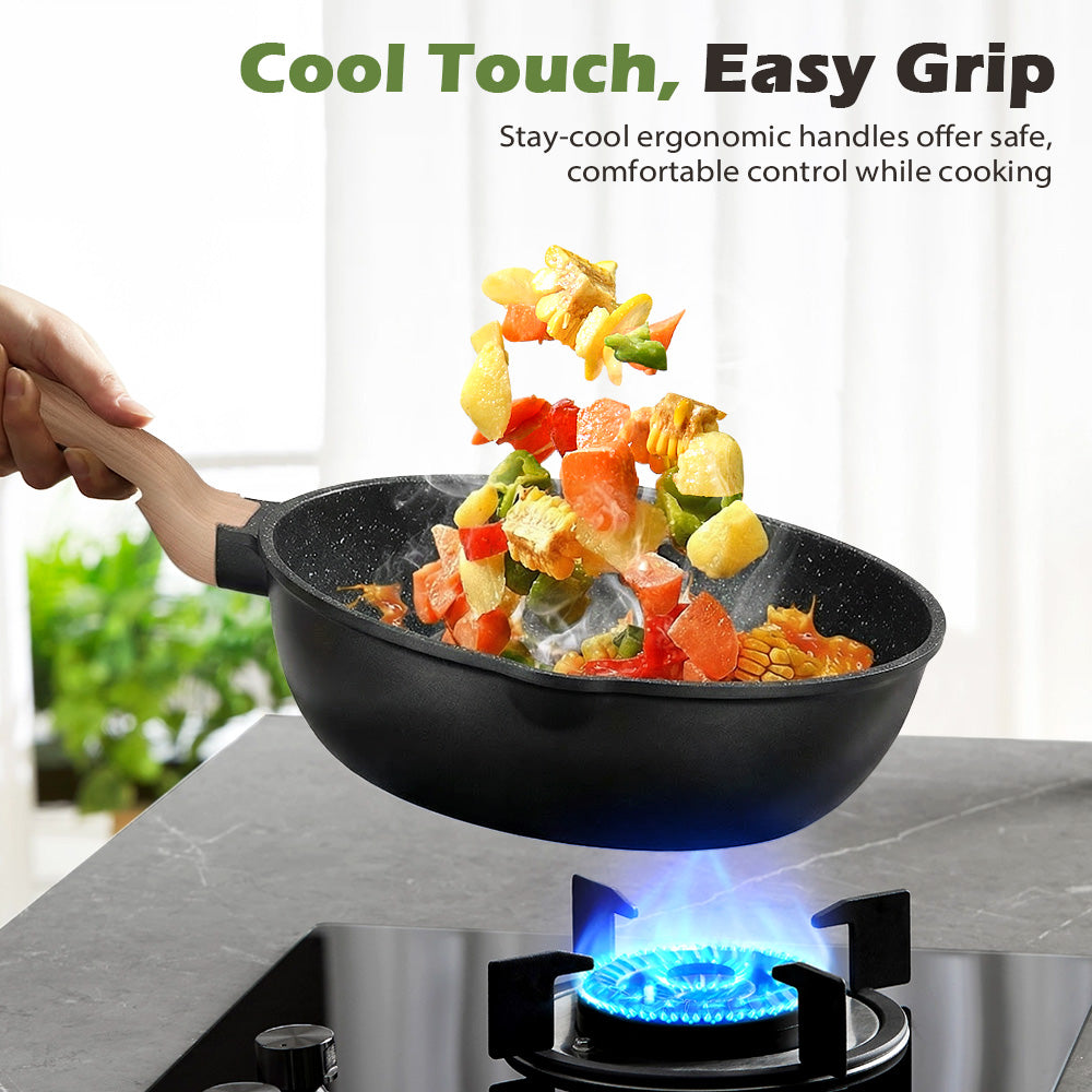 ZUNI 13PCS Nonstick Cookware Pots & Pans Set Granite Coating Cooking Set - Sunyee